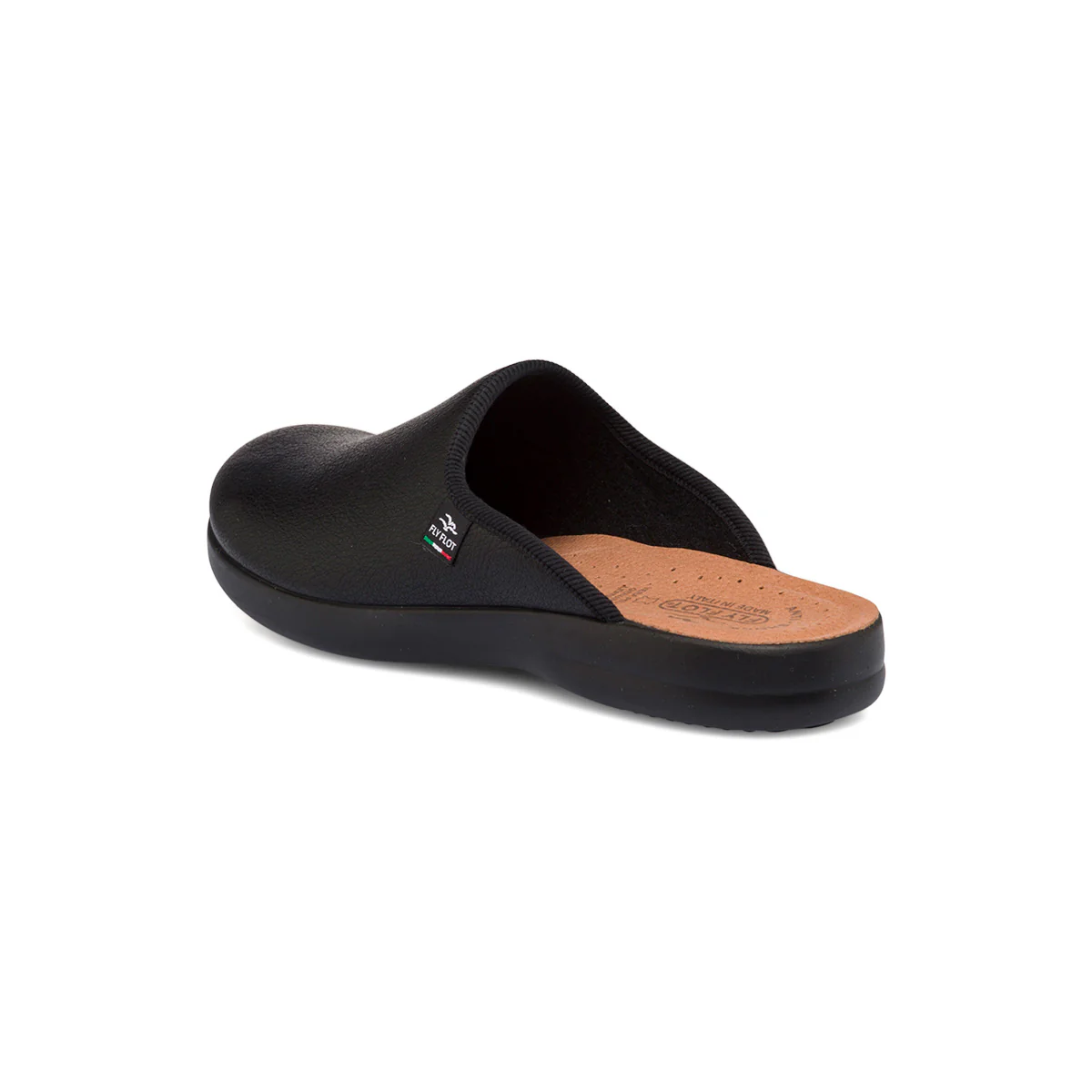 Pantofole nere da uomo con sottopiede anti-shock Fly Flot - Image 3