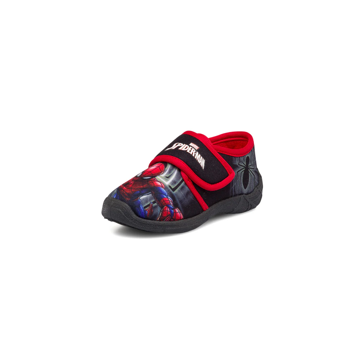 Pantofole nere e rosse da bambino con stampa Spiderman - Image 2