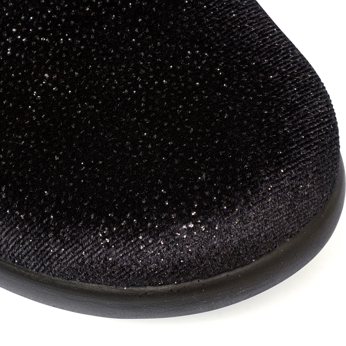 Pantofole nere glitterate da donna con sottopiede anti-shock Fly Flot - Image 5