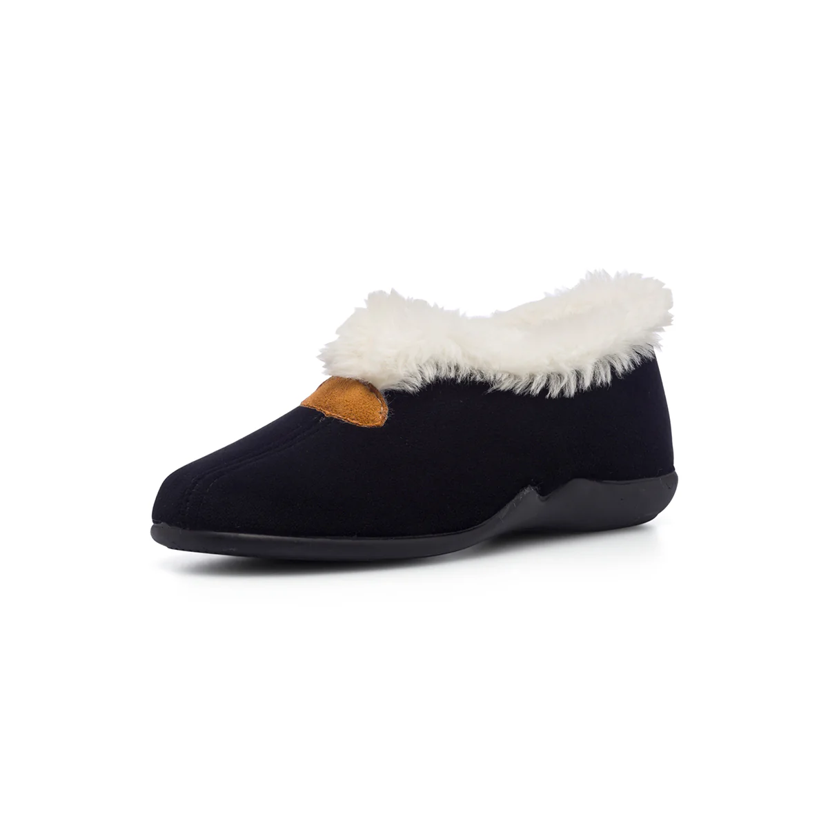 Pantofole nere in tessuto con colletto imbottito Aday's - Image 2