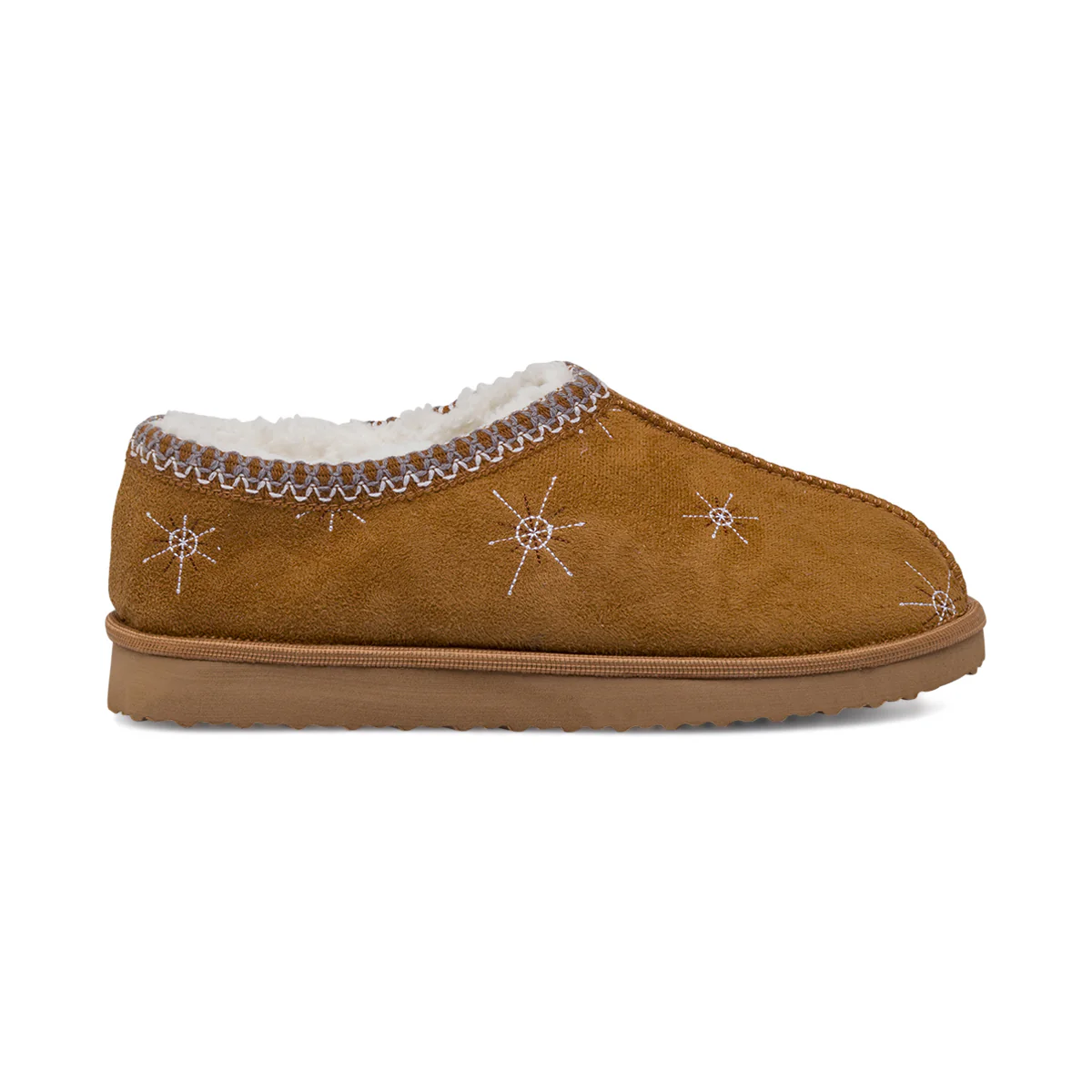 Pantofole ocra da Donna con ricamo stelle Lora Ferres