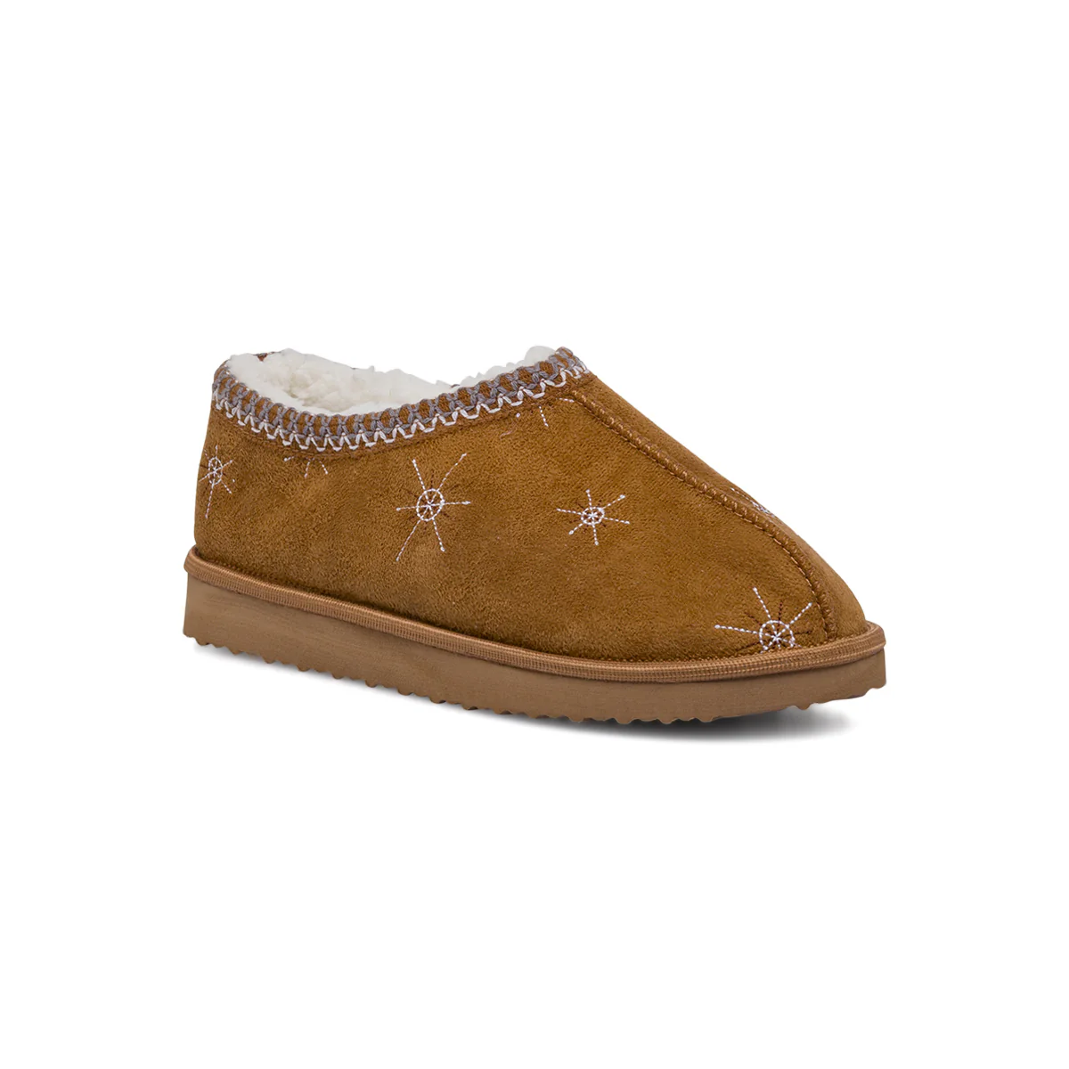Pantofole ocra da Donna con ricamo stelle Lora Ferres - Image 2