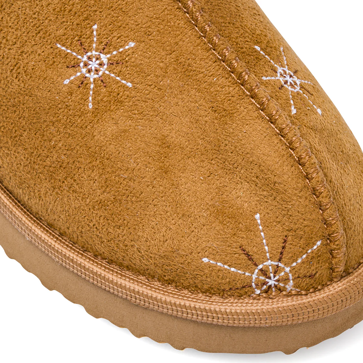Pantofole ocra da Donna con ricamo stelle Lora Ferres - Image 5