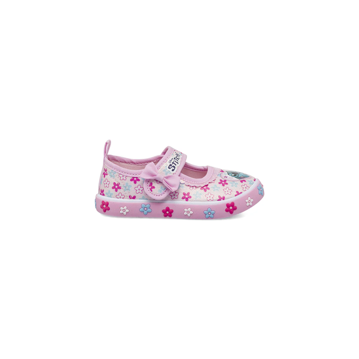 Pantofole rosa da Bambina con fiori e cinturino Lilo & Stitch