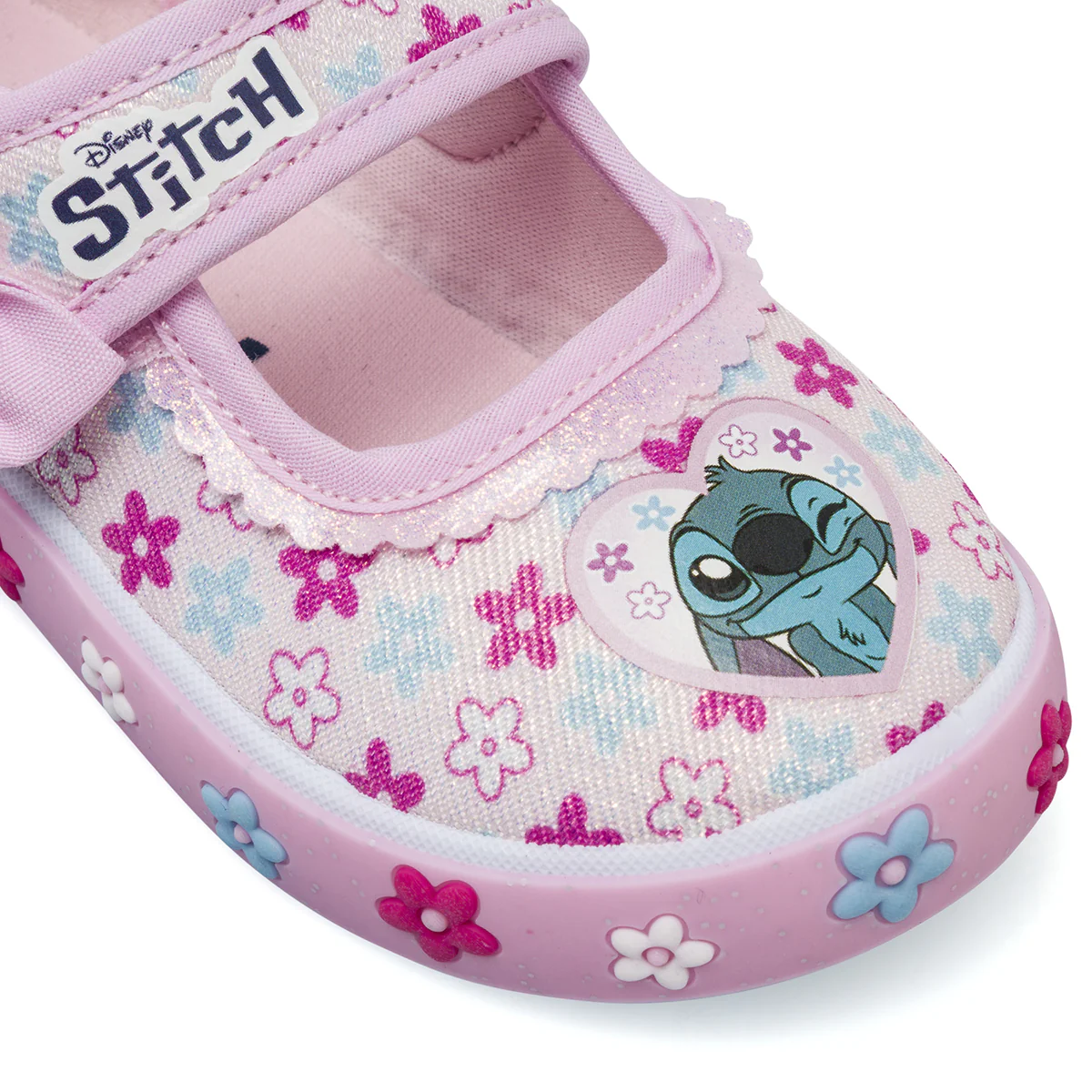 Pantofole rosa da Bambina con fiori e cinturino Lilo & Stitch - Image 4