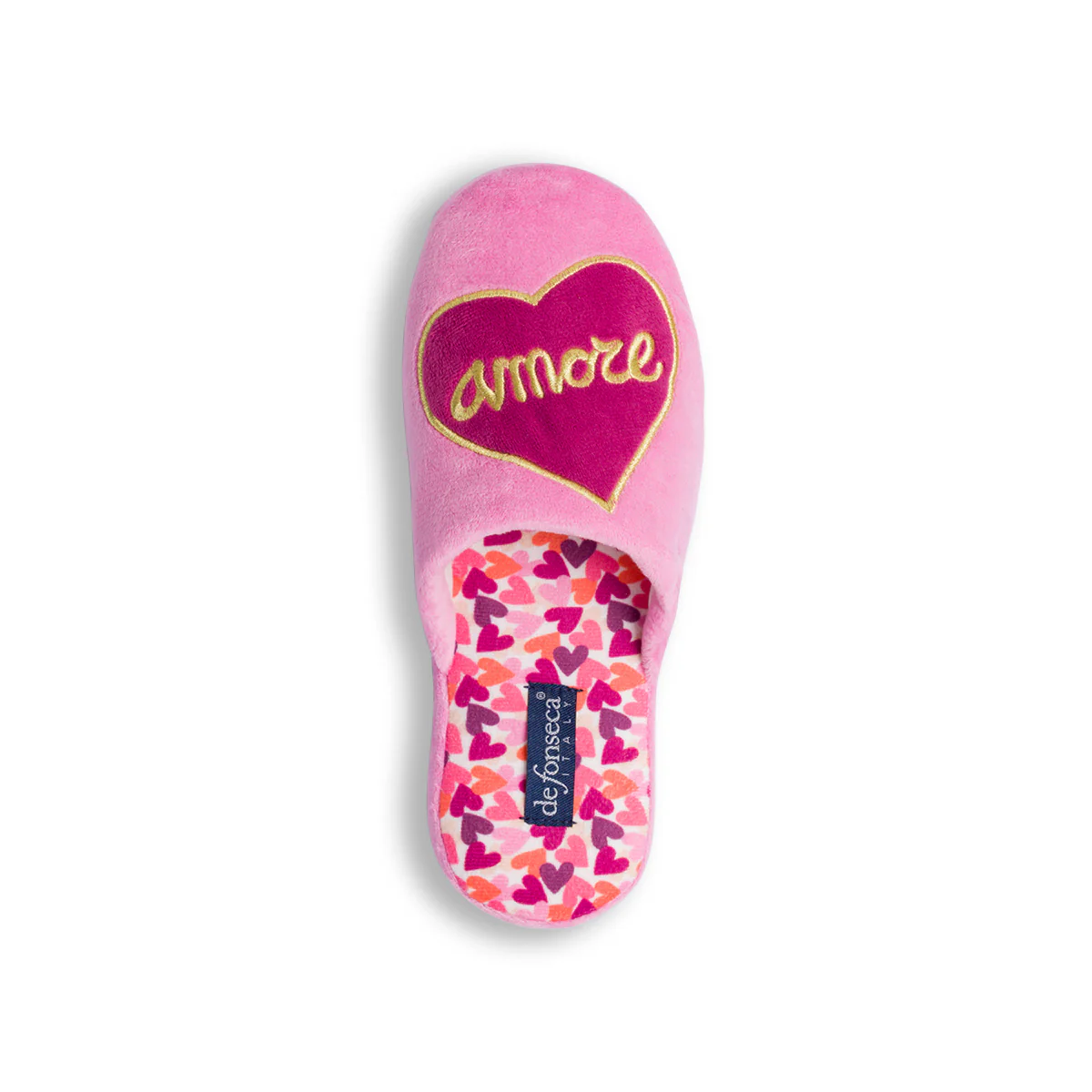 Pantofole rosa da Donna con cuori De Fonseca
