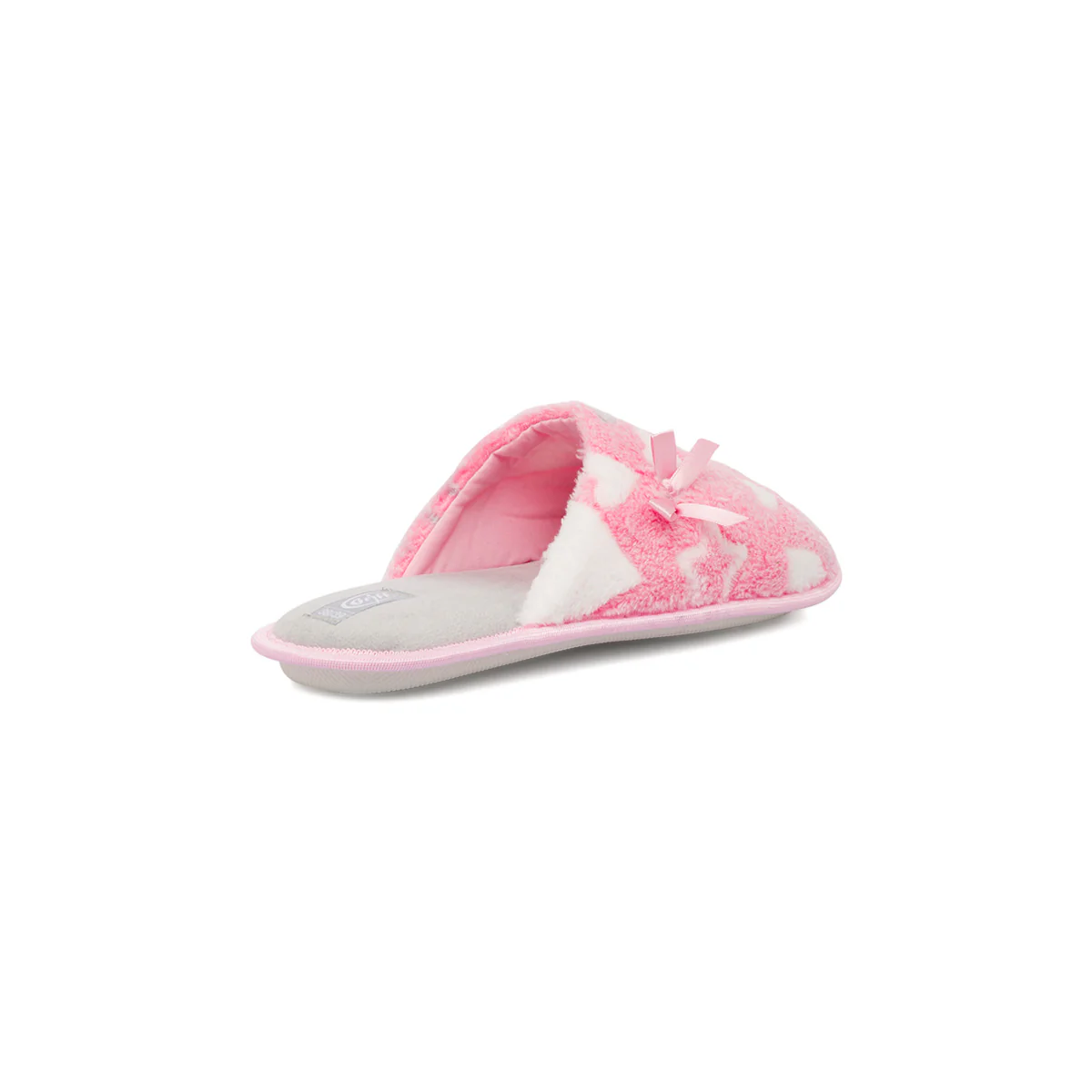 Pantofole rosa da Donna effetto pelliccia con fiocco Griff - Image 3