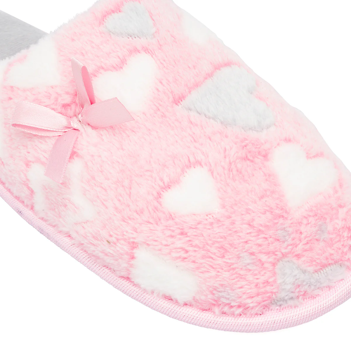 Pantofole rosa da Donna effetto pelliccia con fiocco Griff - Image 5