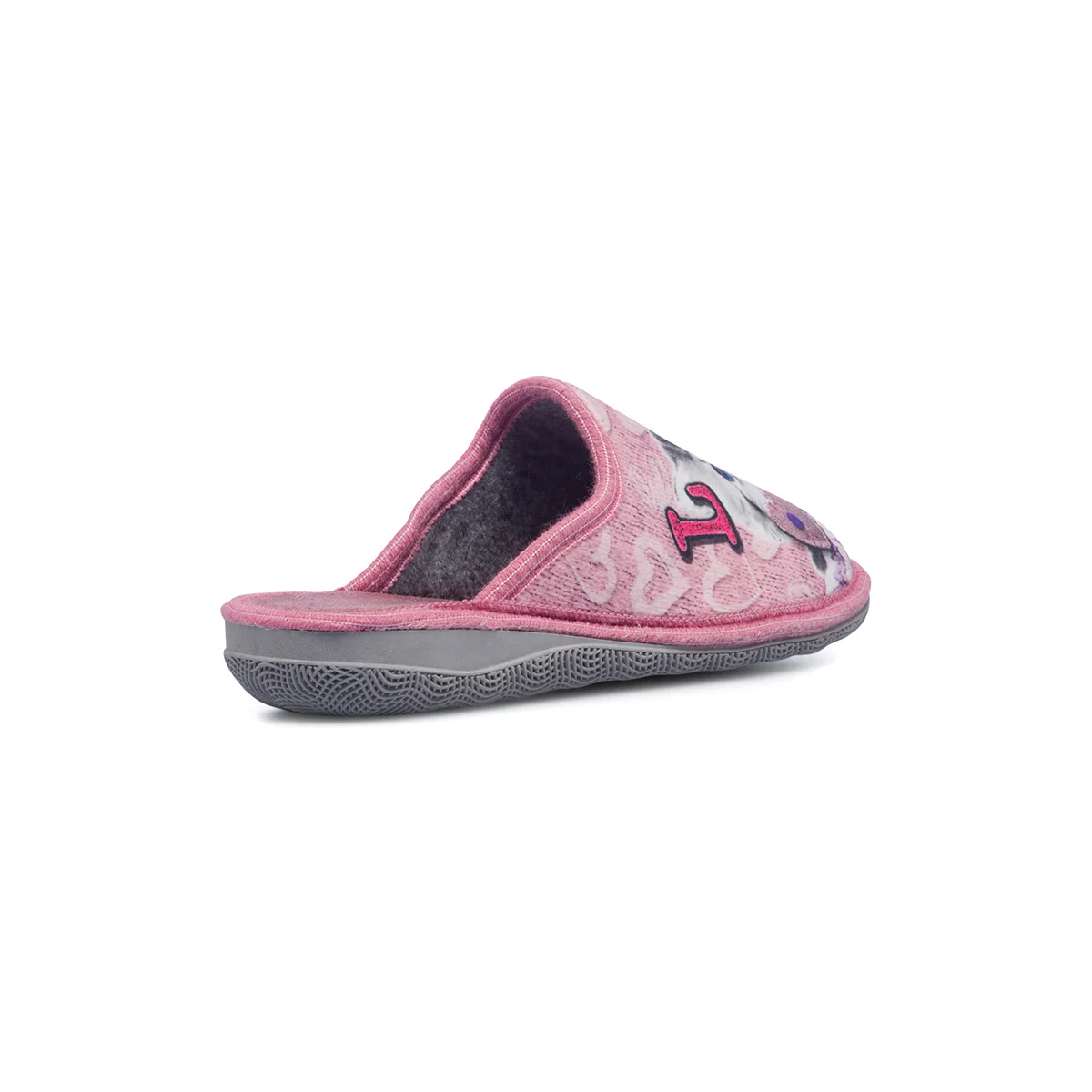 Pantofole rosa da donna in tessuto con gattino Italia Trend - Image 3
