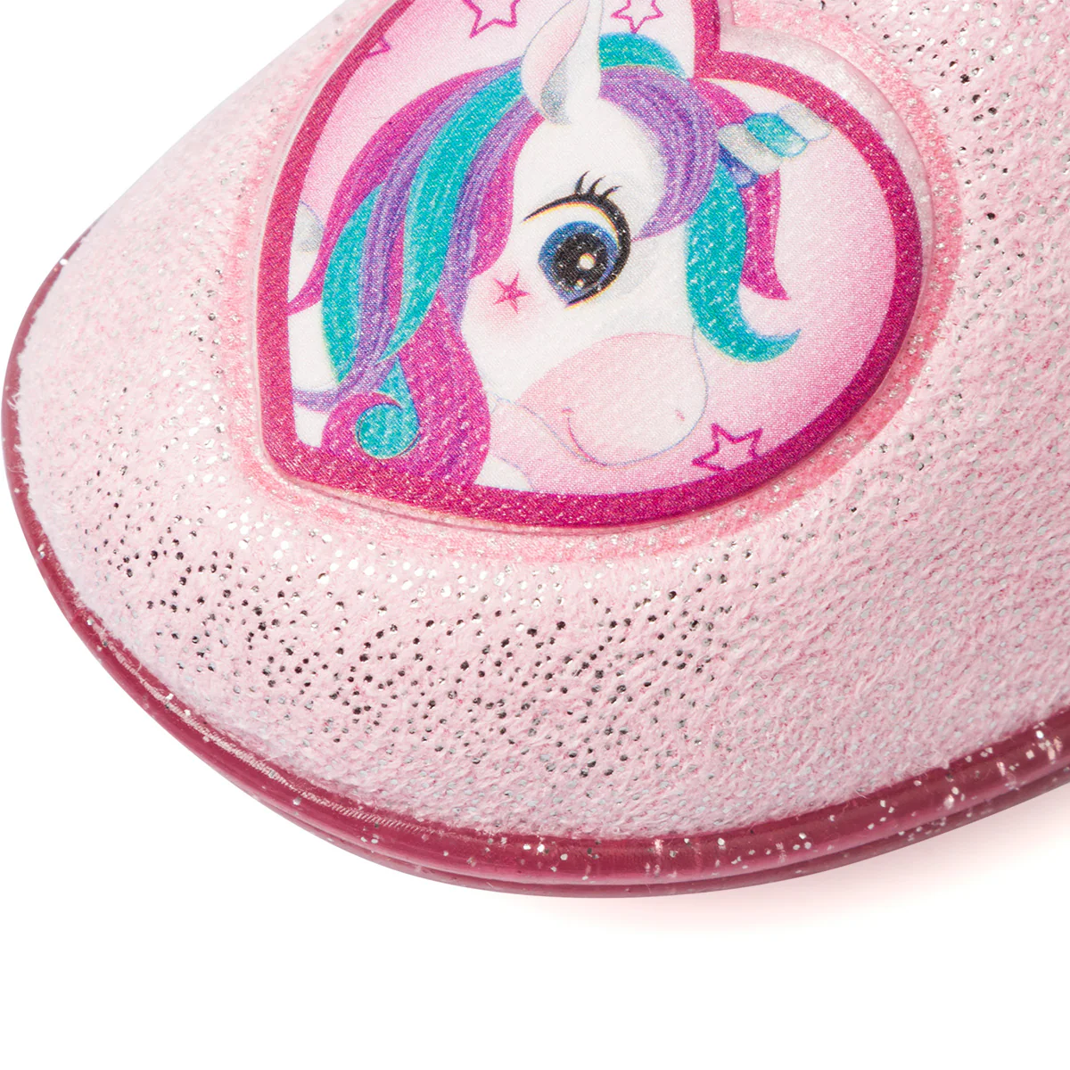 Pantofole rosa glitterate da bambina con stampa Unicorno - Image 5