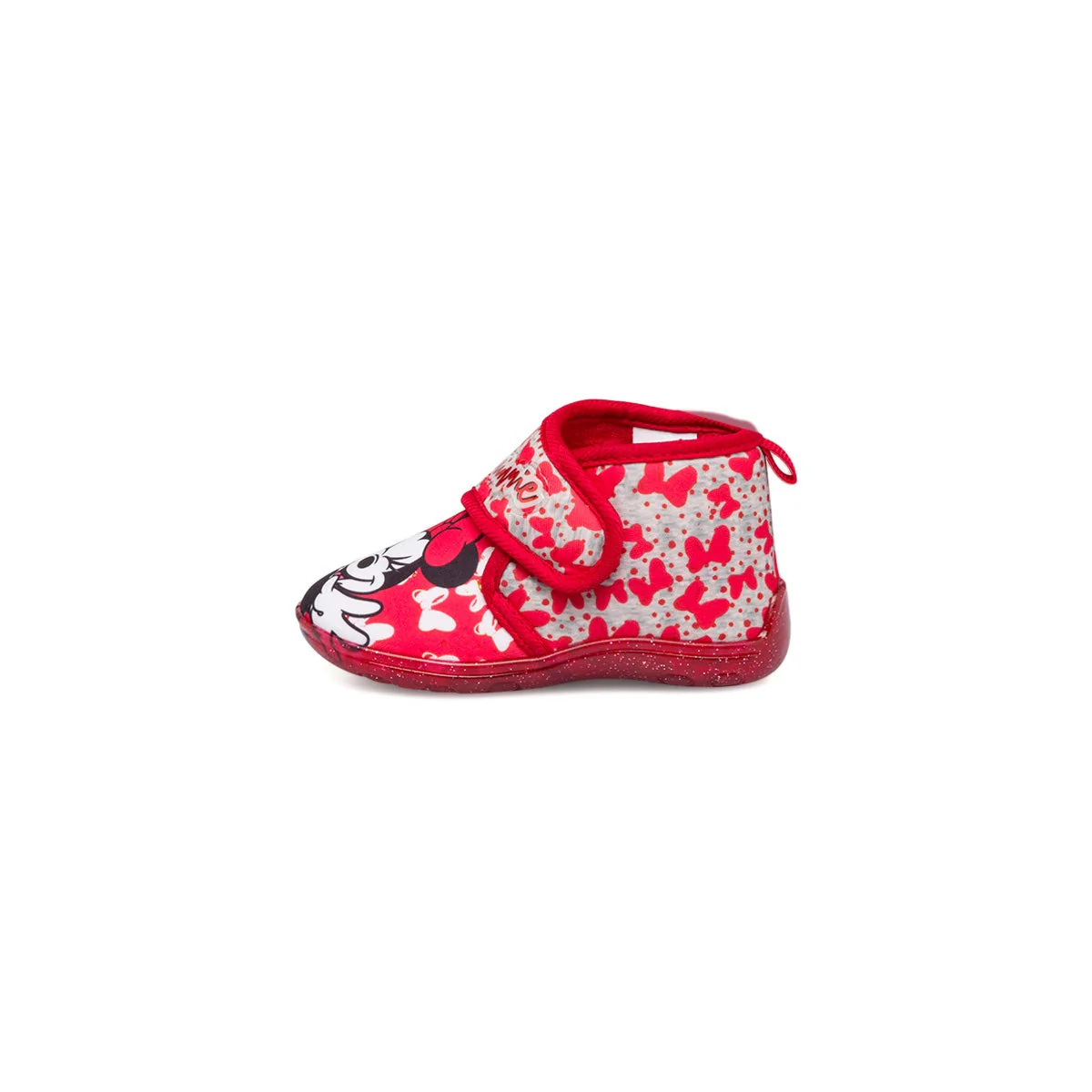 Pantofole rosse da bambina con stampa Minnie
