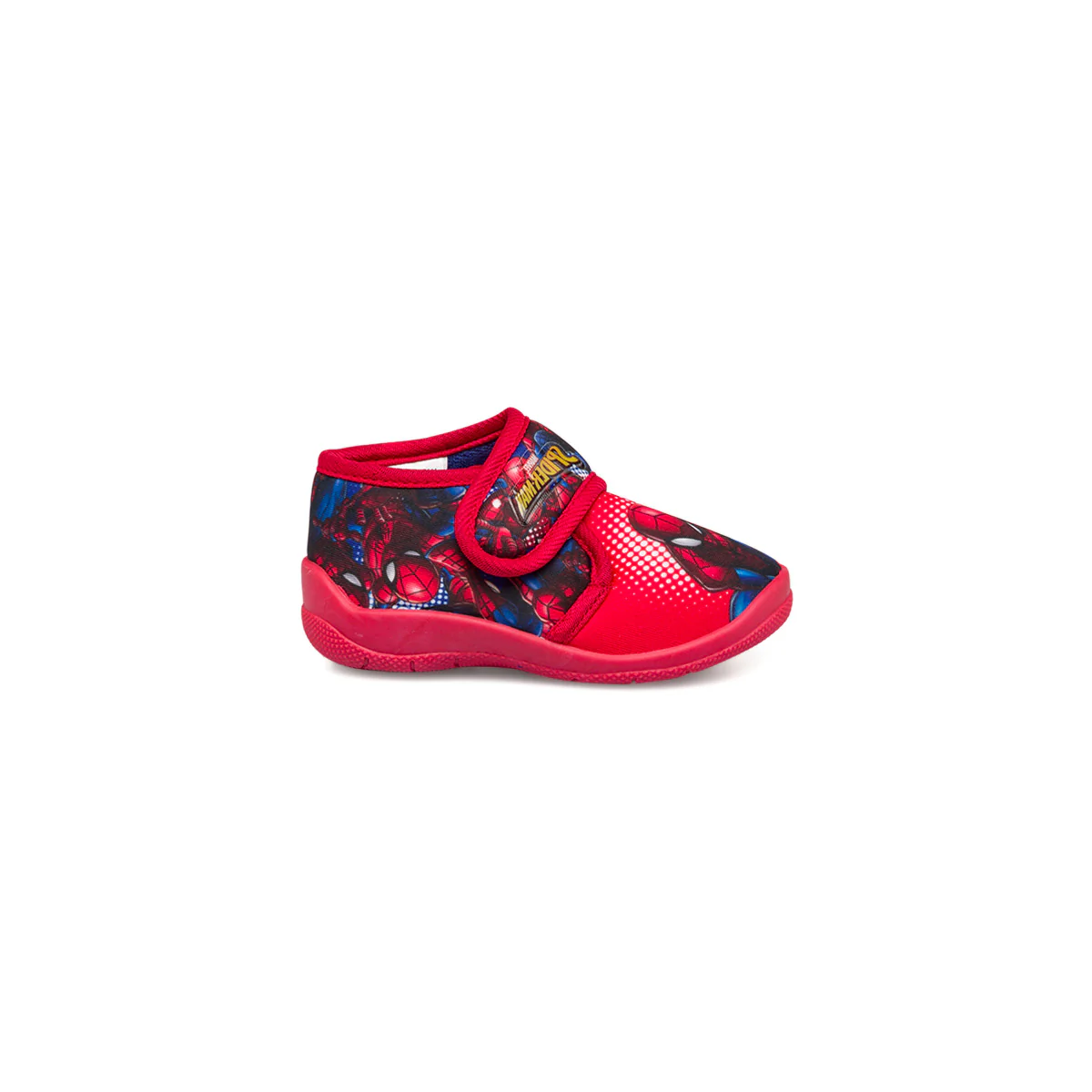 Pantofole rosse da bambino con stampa Spiderman