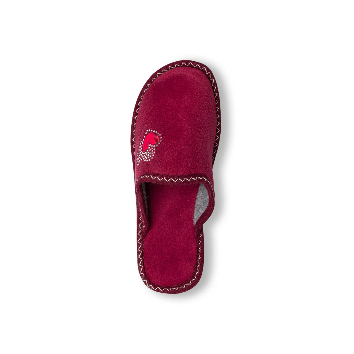 Pantofole rosse da donna con cuore e borchiette Italia Trend - Image 7