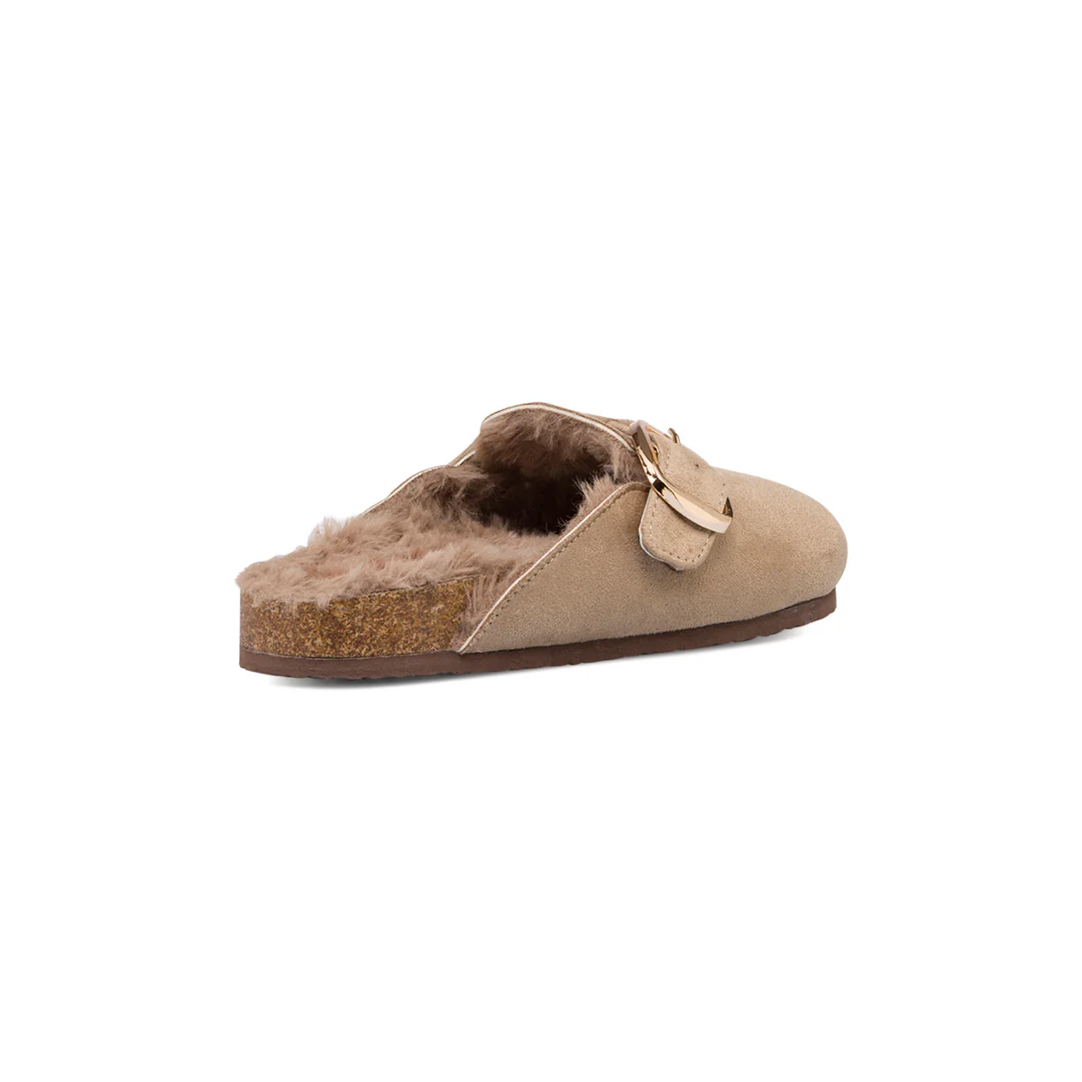 Pantofole taupe da donna con cinturino Lora Ferres - Image 3