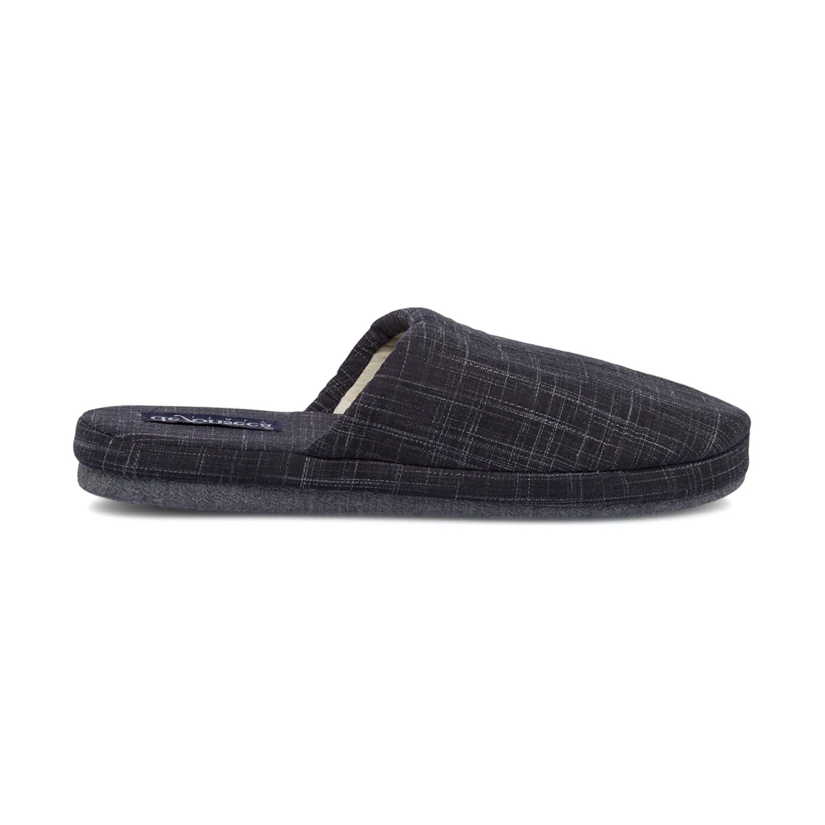 Pantofole Uomo in Tessuto Grigio con Trama Melangiata De Fonseca