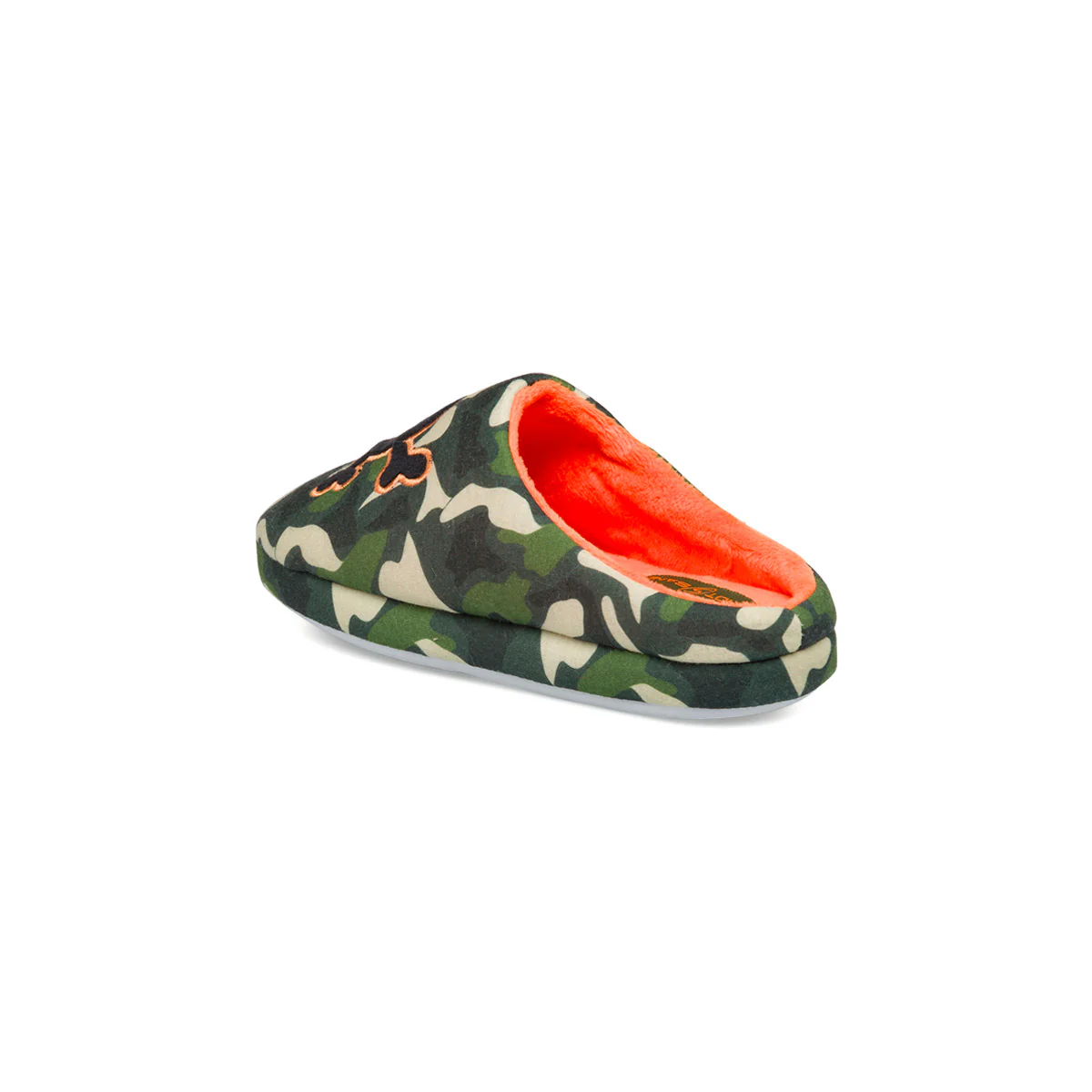 Pantofole verdi camouflage da bambino con teschio sul dorso Hot Sand - Image 3