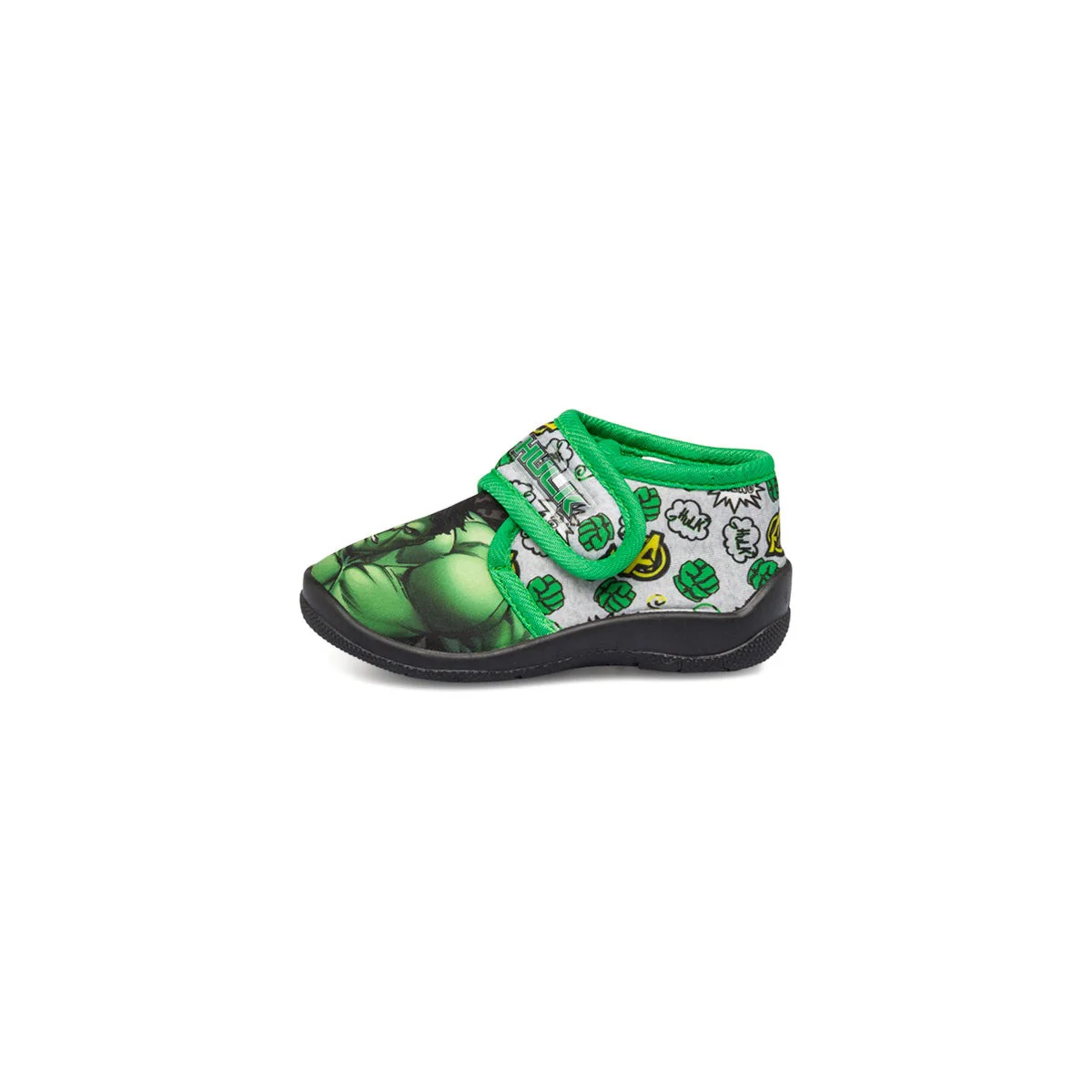 Pantofole verdi da bambino con stampa Hulk