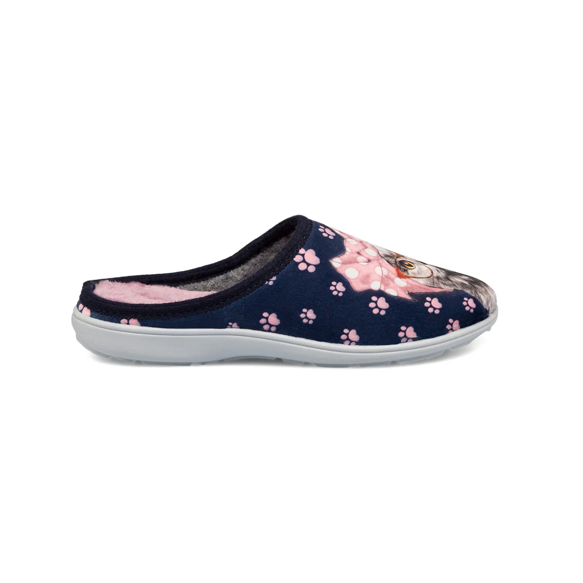 Pantofole viola da donna con simpatico gattino Italia Trend