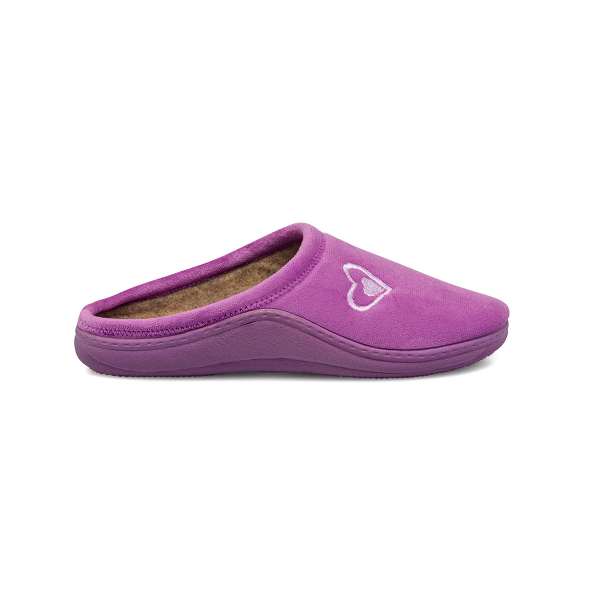 Pantofole viola in tessuto da donna con decorazione StilRosa