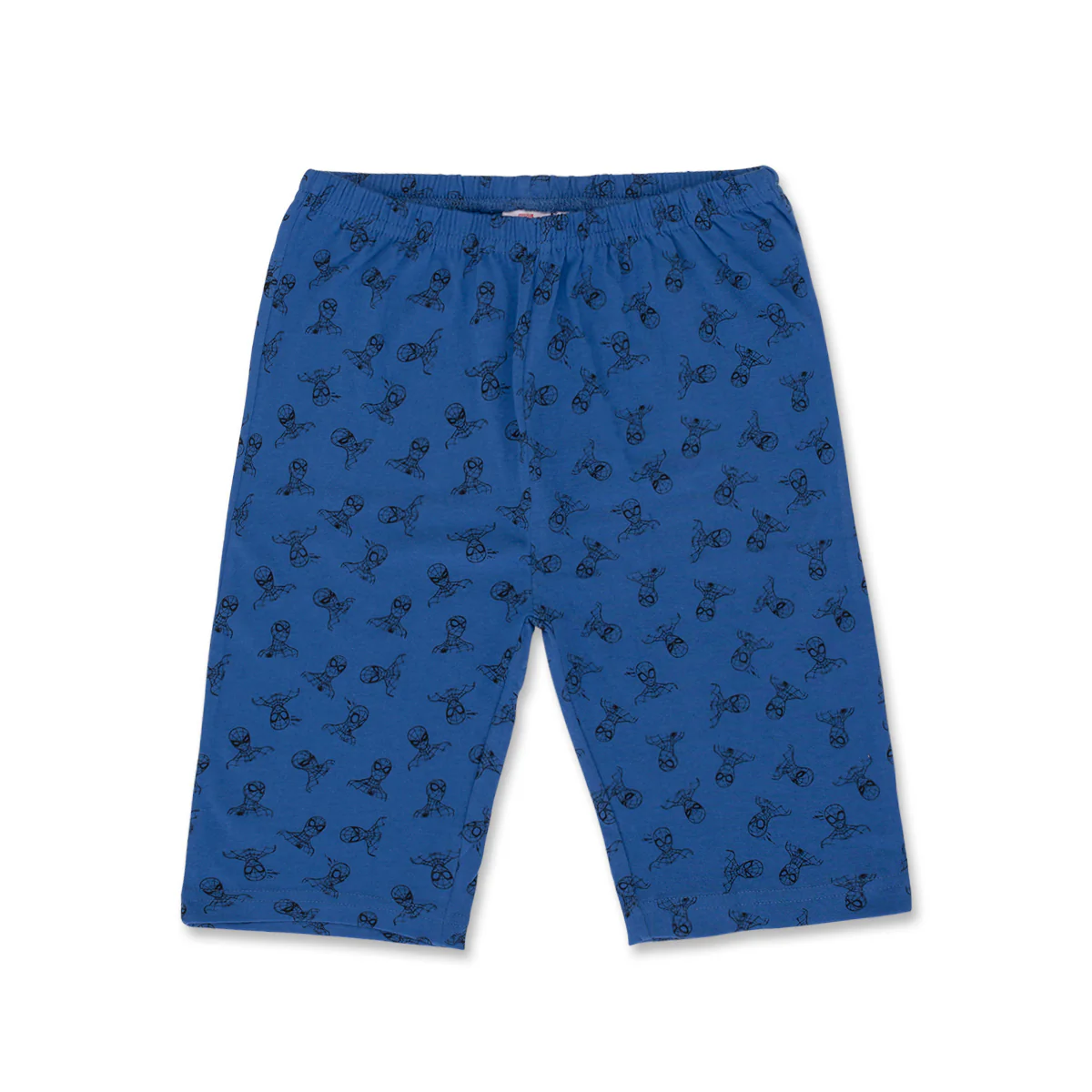 Pigiama corto bianco e blu da bambino con stampa Spiderman Marvel - Image 2