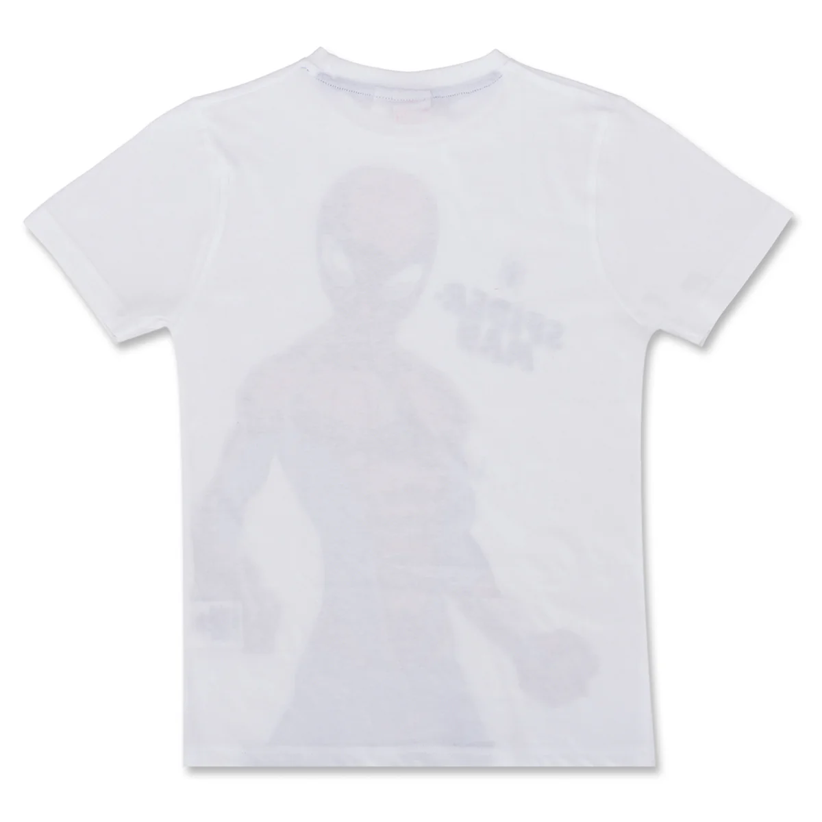 Pigiama corto bianco e blu da bambino con stampa Spiderman Marvel - Image 4