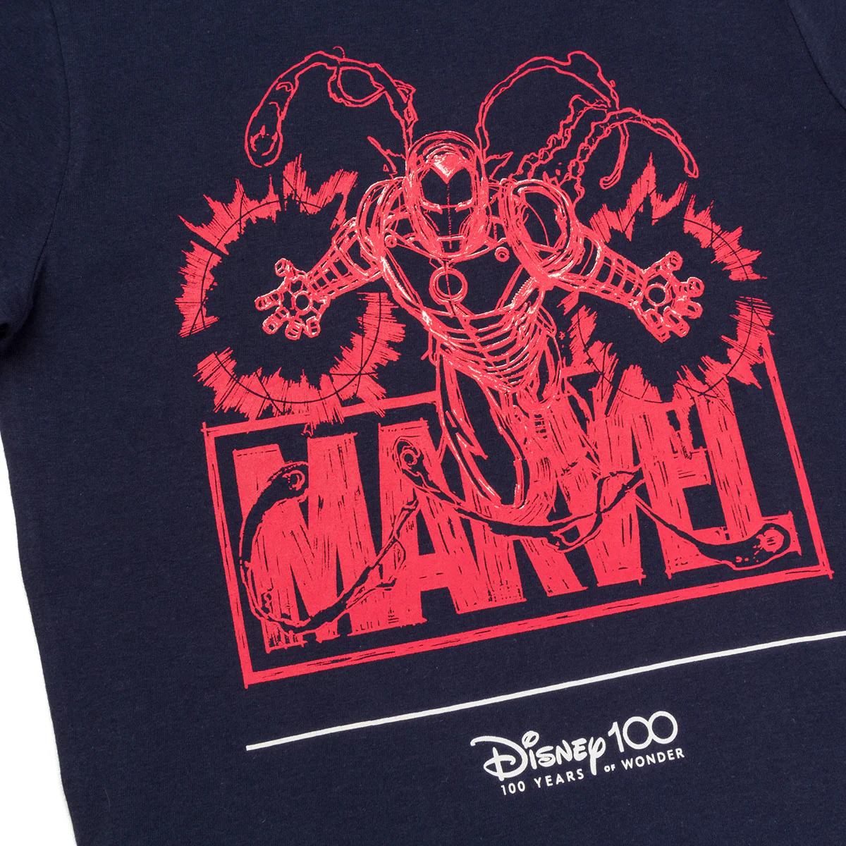 Pigiama corto blu e rosso da bambino Avengers - Image 3