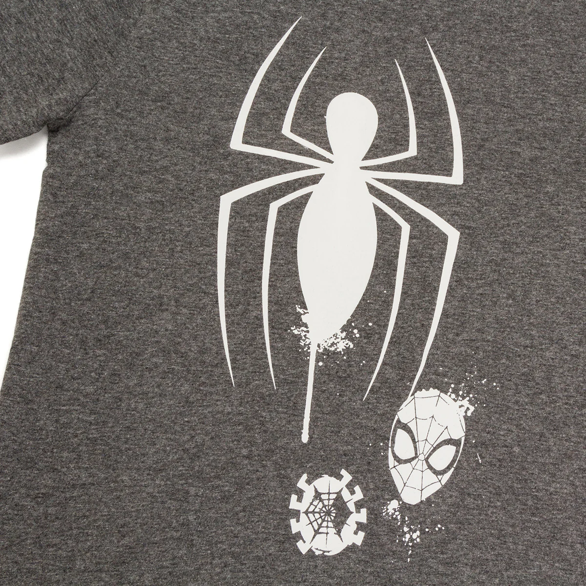 Pigiama corto grigio e rosso da bambino con stampa Spiderman Marvel - Image 3