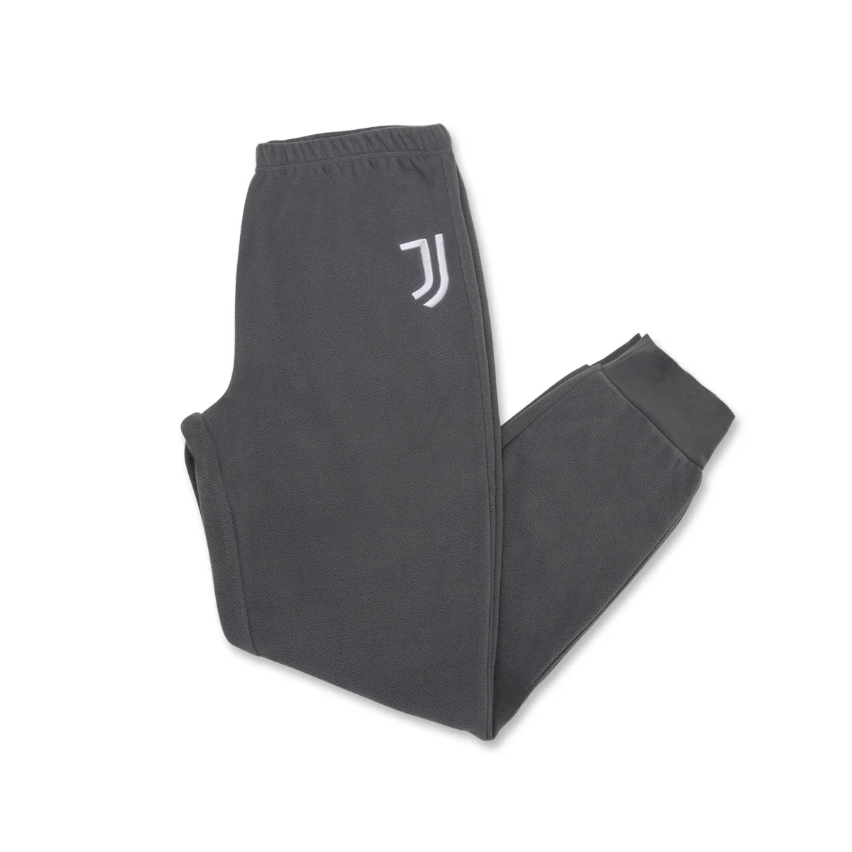 Pigiama invernale in pile grigio e nero da uomo con logo Juventus - Image 12