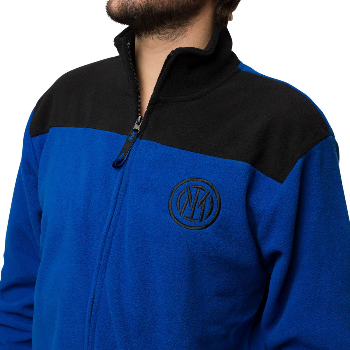 Pigiama invernale in pile nerazzurro da uomo con logo Inter - Image 5