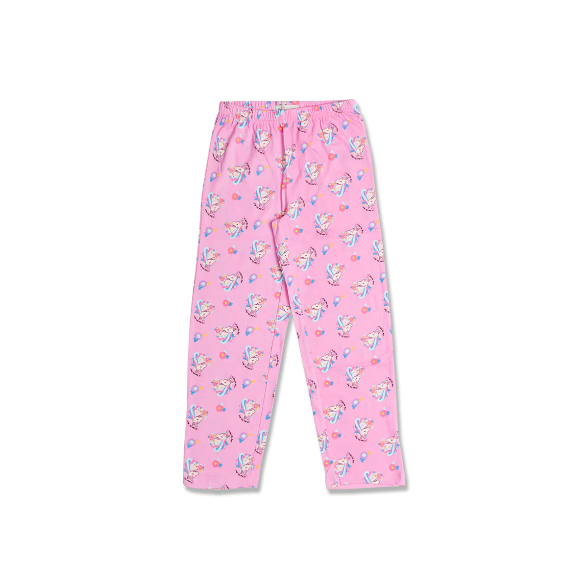 Pigiama natalizio da bambina bianco e rosa con stampa unicorno - Image 6