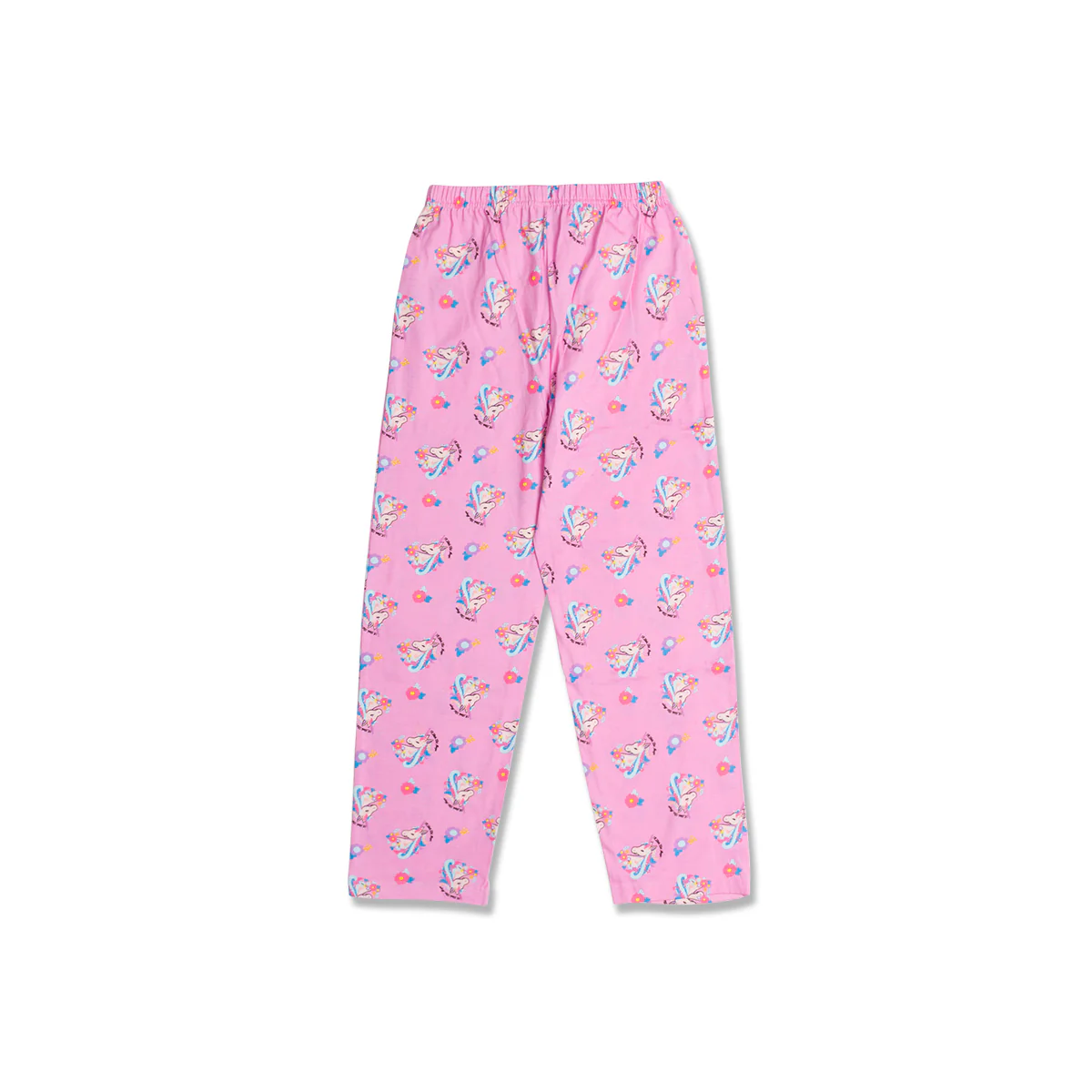 Pigiama natalizio da bambina bianco e rosa con stampa unicorno - Image 7