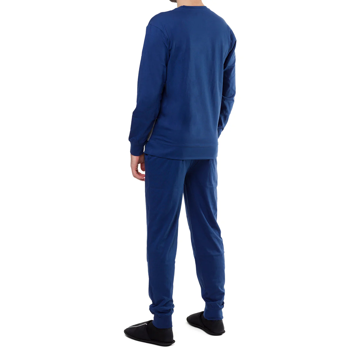 Pigiama natalizio grigio e blu da uomo con stampa - Image 3