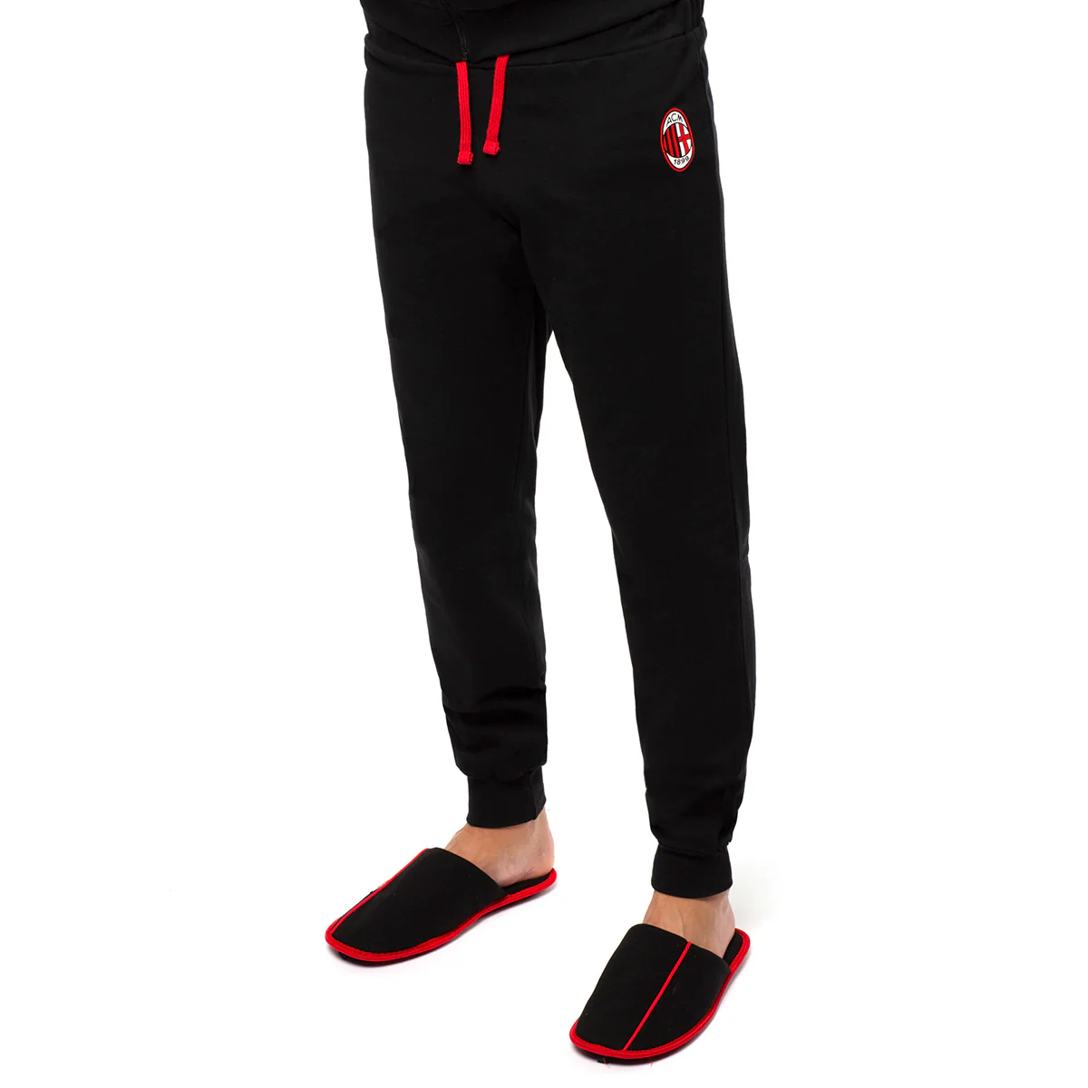 Pigiama invernale rossonero da uomo con logo Milan - Image 4