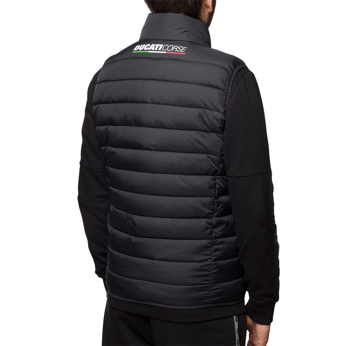 Piumino smanicato nero da uomo con logo sul petto Ducati Corse Amer 2 - Image 2