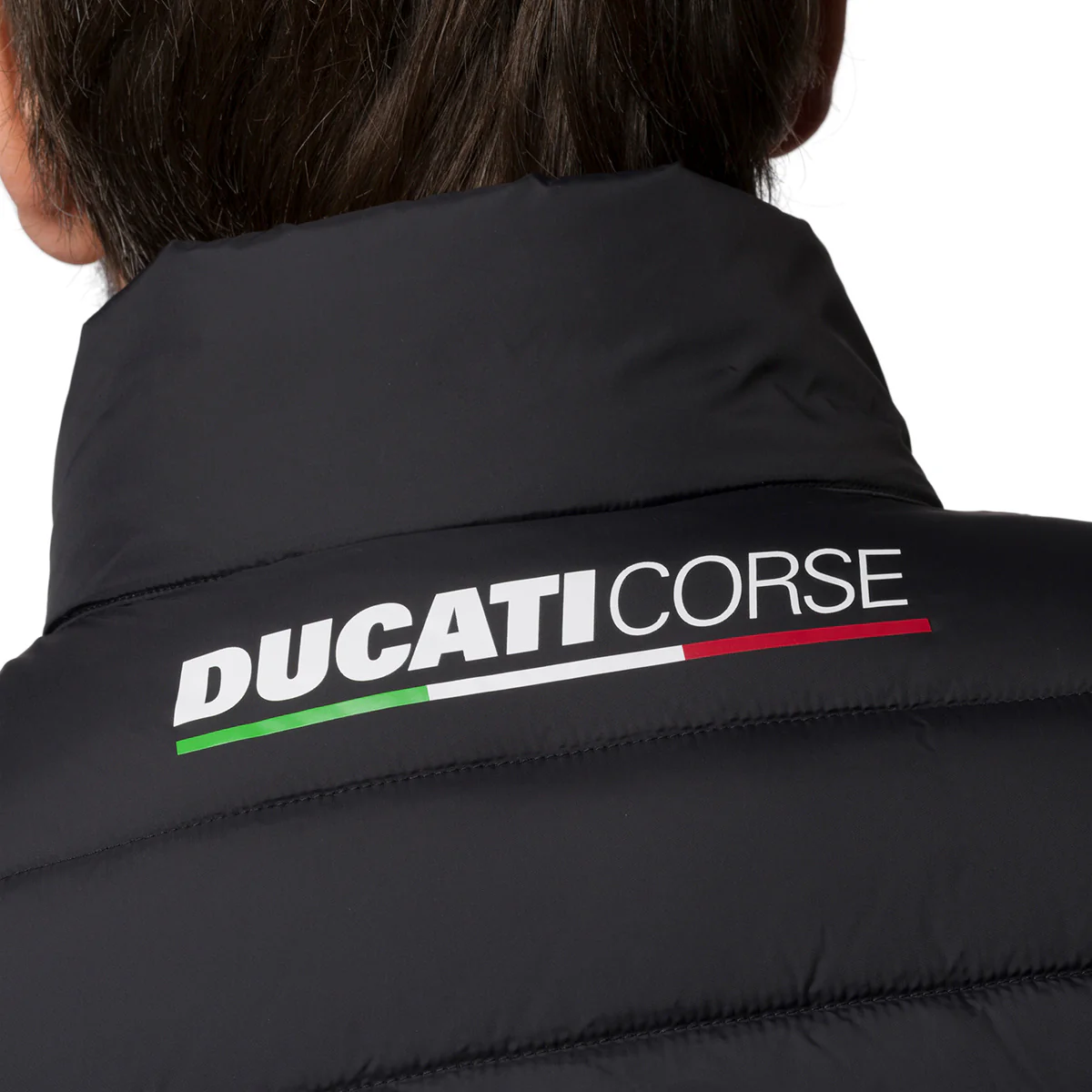 Piumino smanicato nero da uomo con logo sul petto Ducati Corse Amer 2 - Image 4