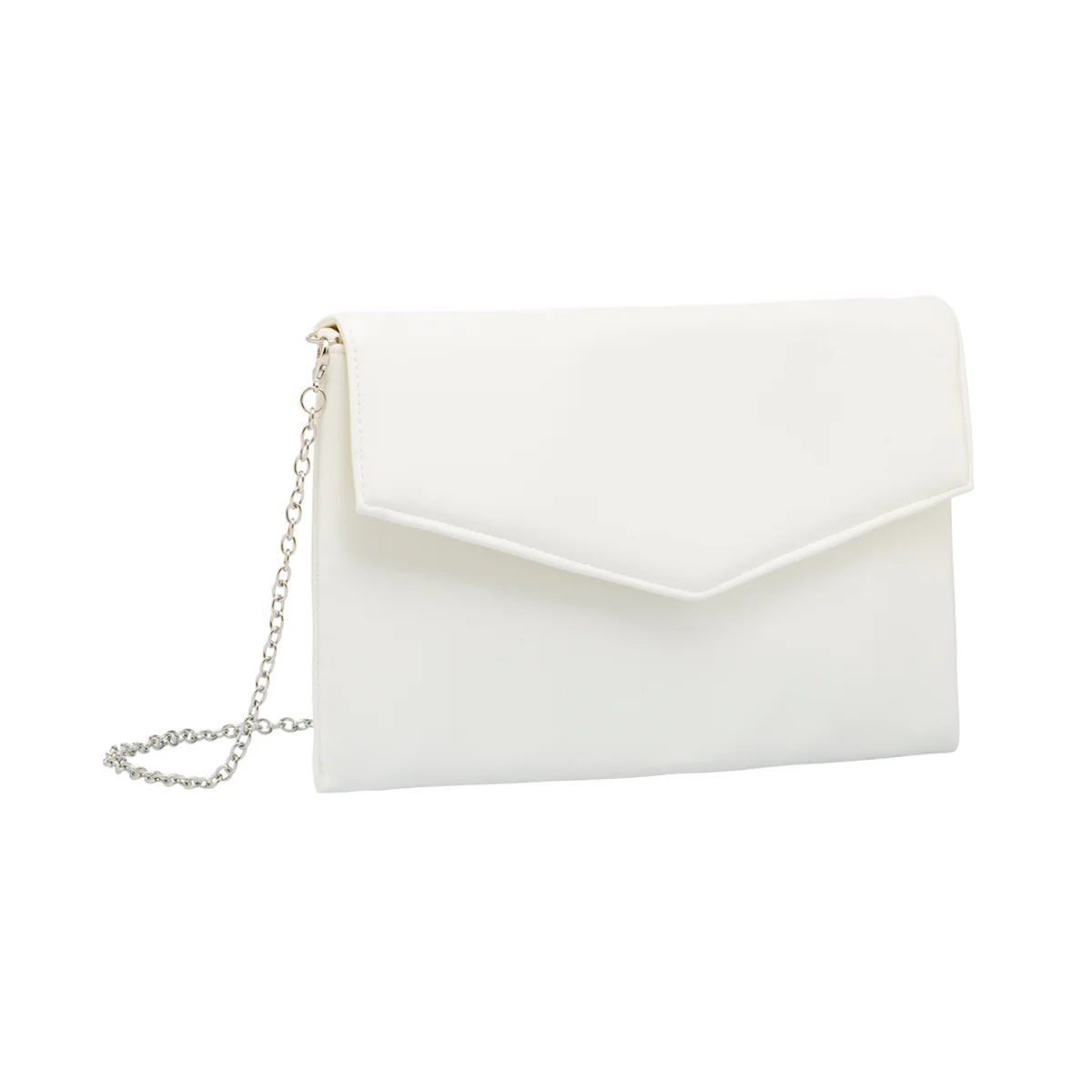Pochette Bianca a busta da Donna con catena dorata removibile Lora Ferres