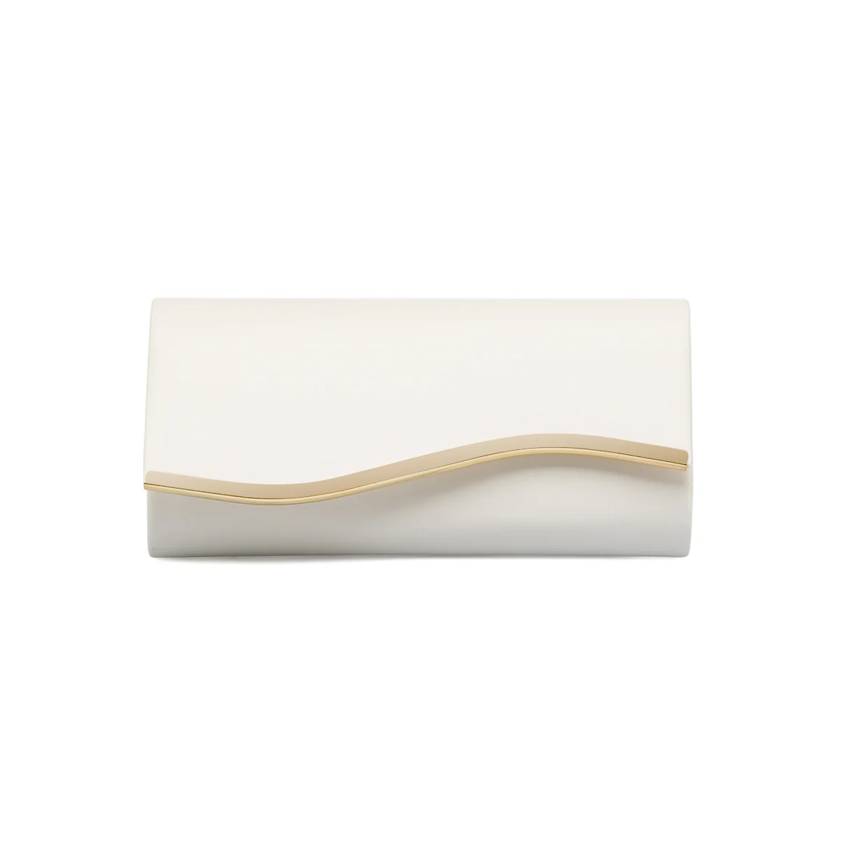 Pochette Bianca con Tracolla e Dettaglio Metallico Lora Ferres