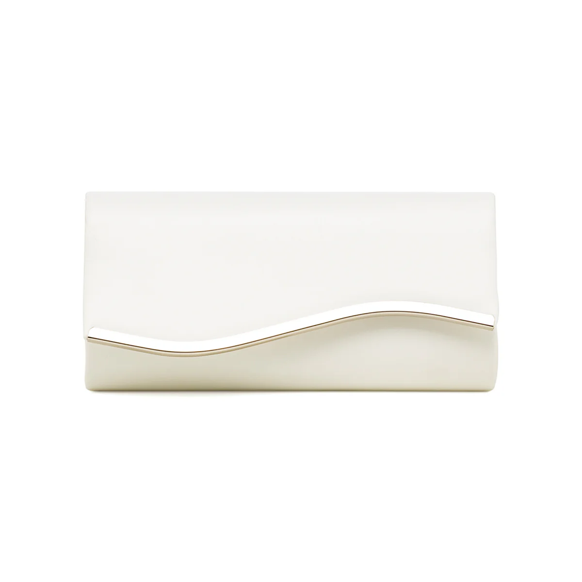 Pochette bianca da Donna con dettaglio in metallo e catena Lora Ferres - Image 2