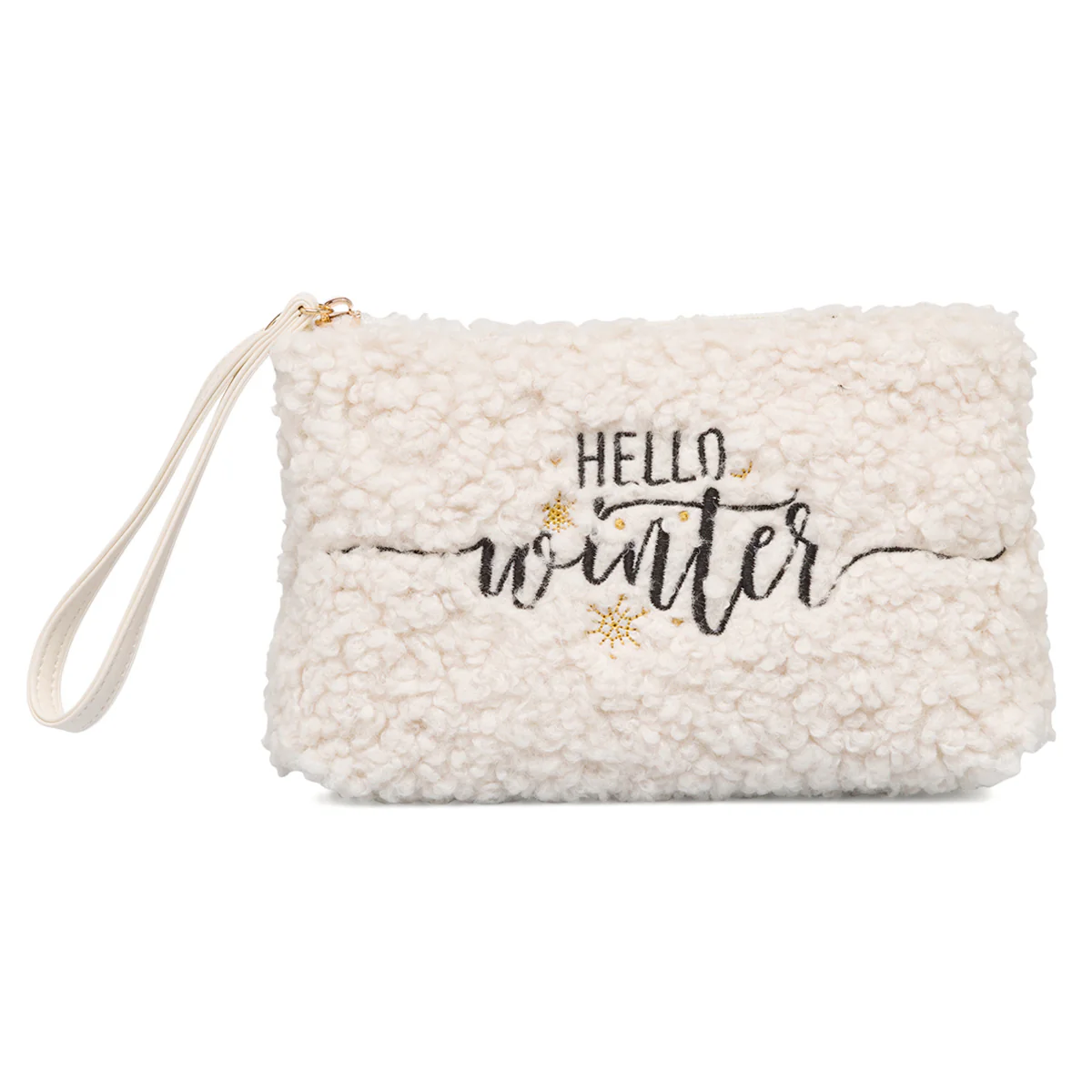 Pochette con pelliccia sintetica bianca da donna Lora Ferres
