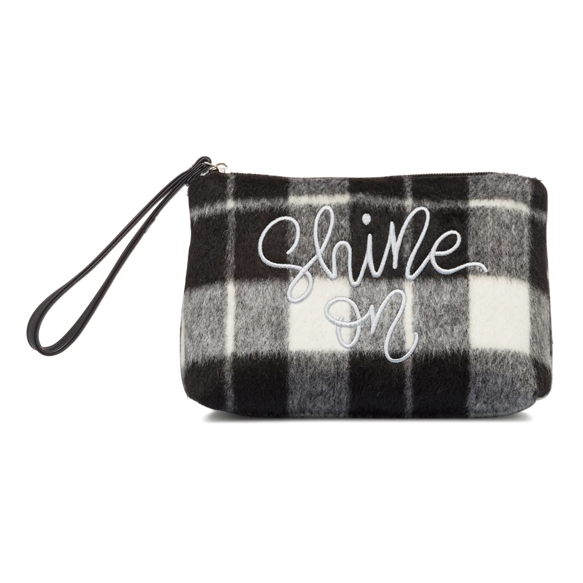 Pochette con pelliccia sintetica nera e bianca da donna Lora Ferres