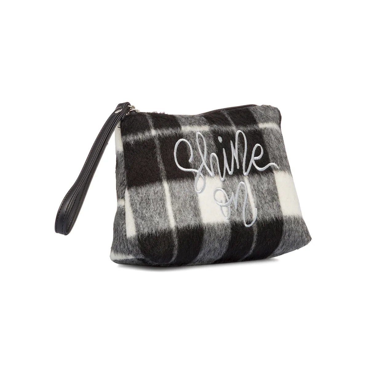 Pochette con pelliccia sintetica nera e bianca da donna Lora Ferres - Image 2