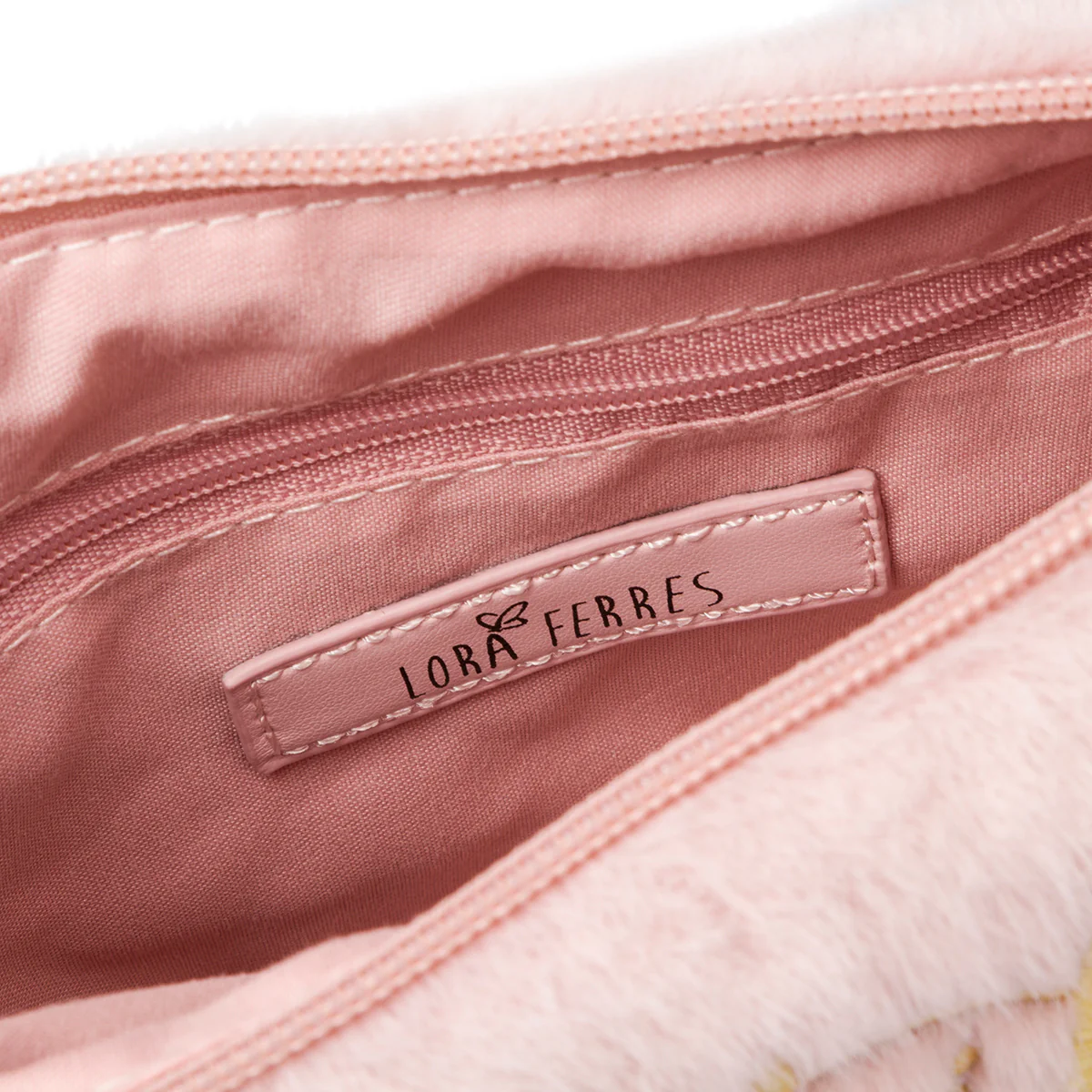 Pochette con pelliccia sintetica rosa da donna Lora Ferres - Image 3