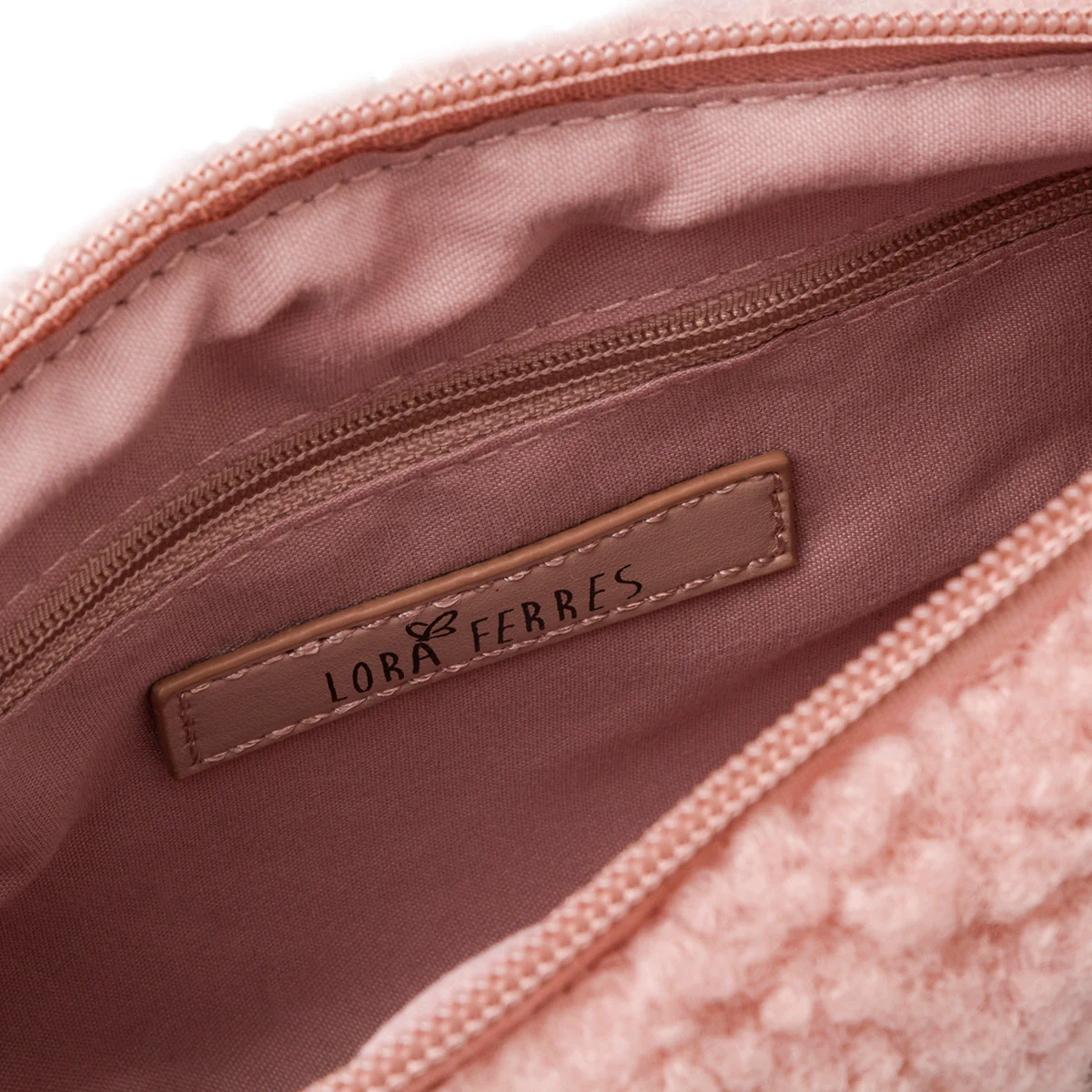 Pochette con pelliccia sintetica rosa scuro da donna Lora Ferres - Image 3