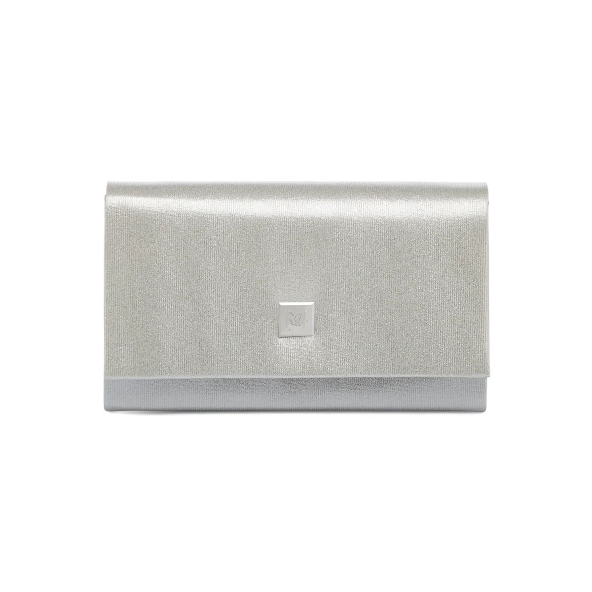 Pochette da donna argento con glitter e con logo Lora Ferres - Image 2