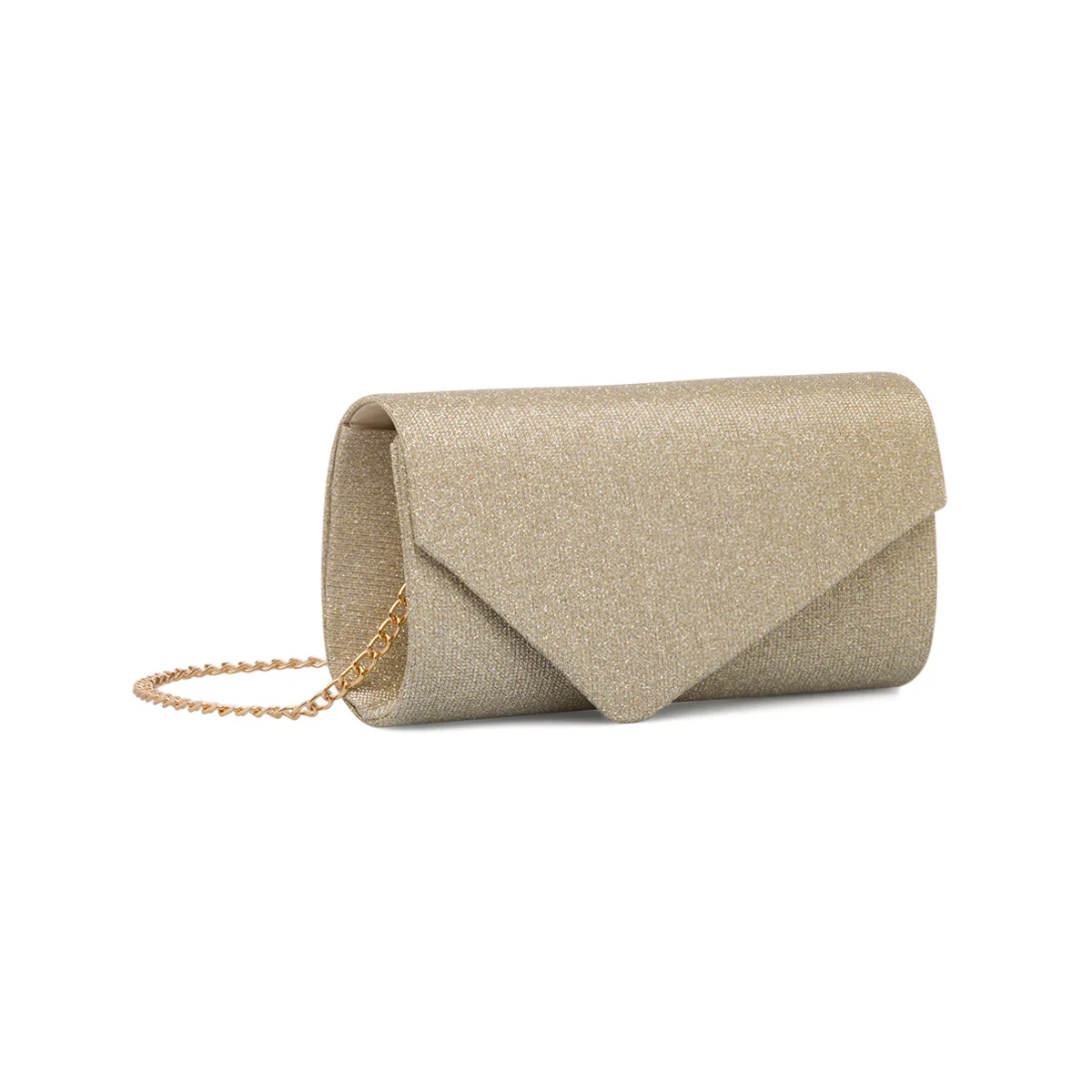 Pochette da donna oro con glitter con logo Lora Ferres - Image 3