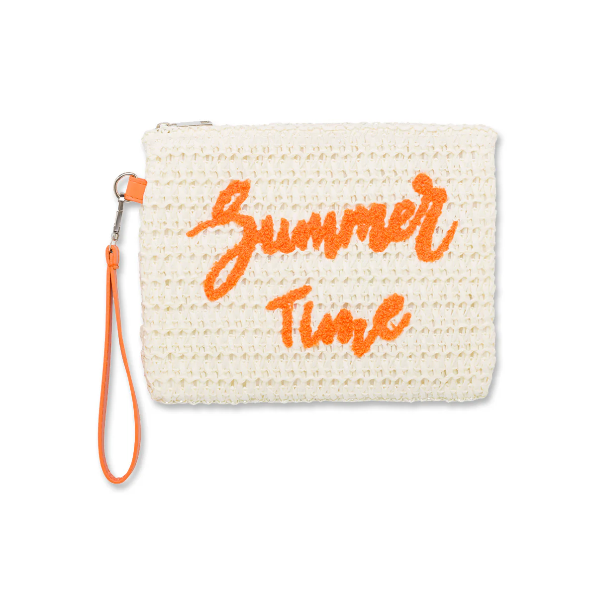 Pochette da mare donna beige effetto paglia con scritta "Summer Time" Swish Jeans