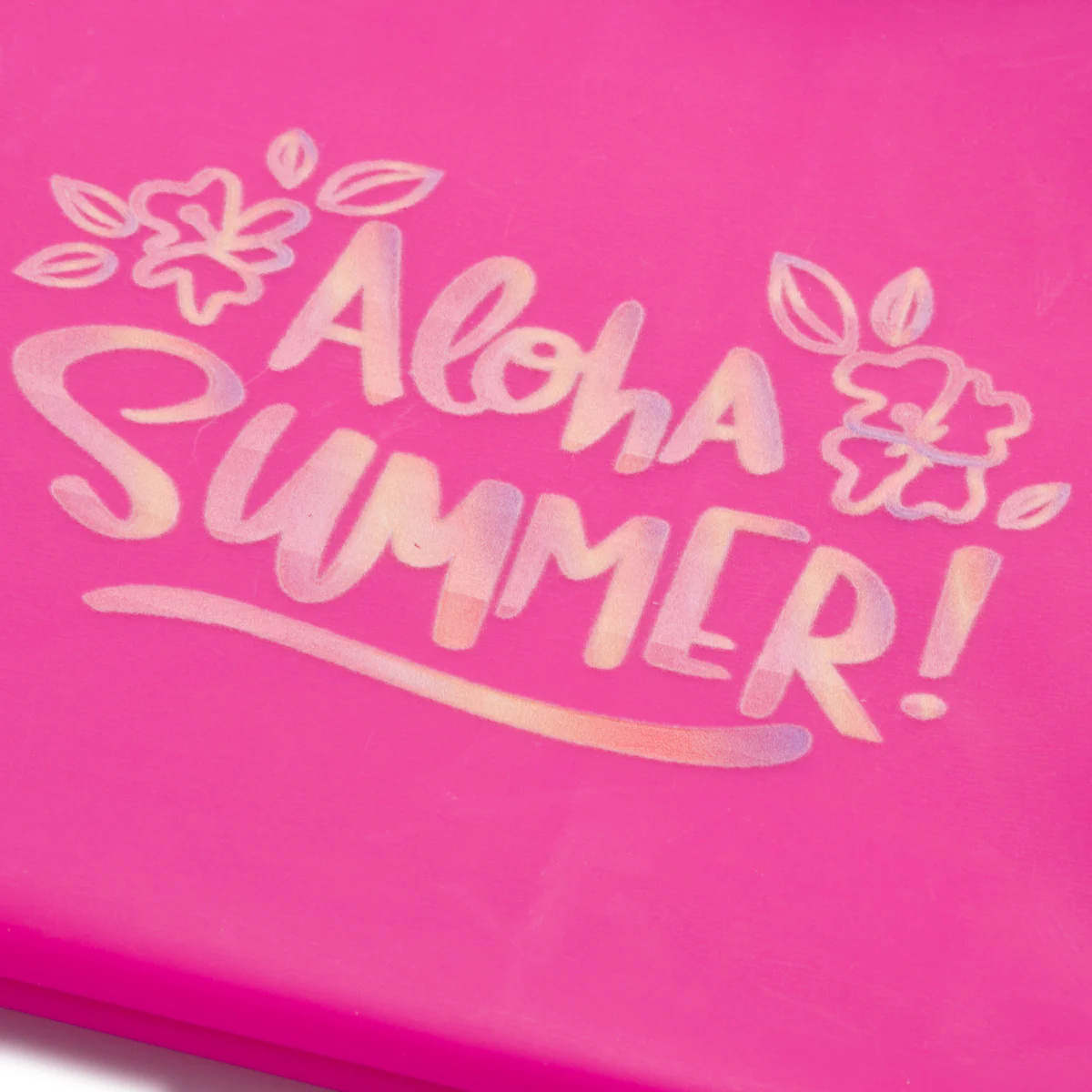 Pochette da mare donna fucsia con scritta "Aloha Summer" Lora Ferres - Image 2