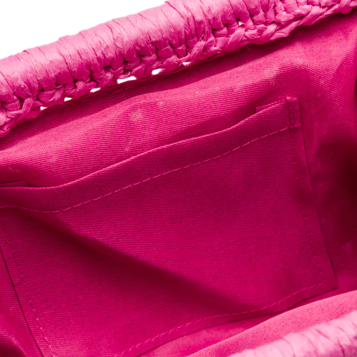 Pochette da mare donna fucsia effetto paglia con chiusura magnetica Swish Jeans - Image 3