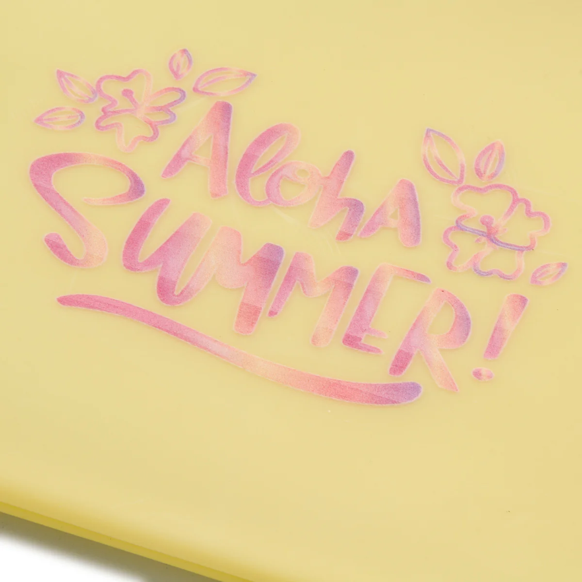 Pochette da mare donna gialla con scritta "Aloha Summer" Lora Ferres - Image 2