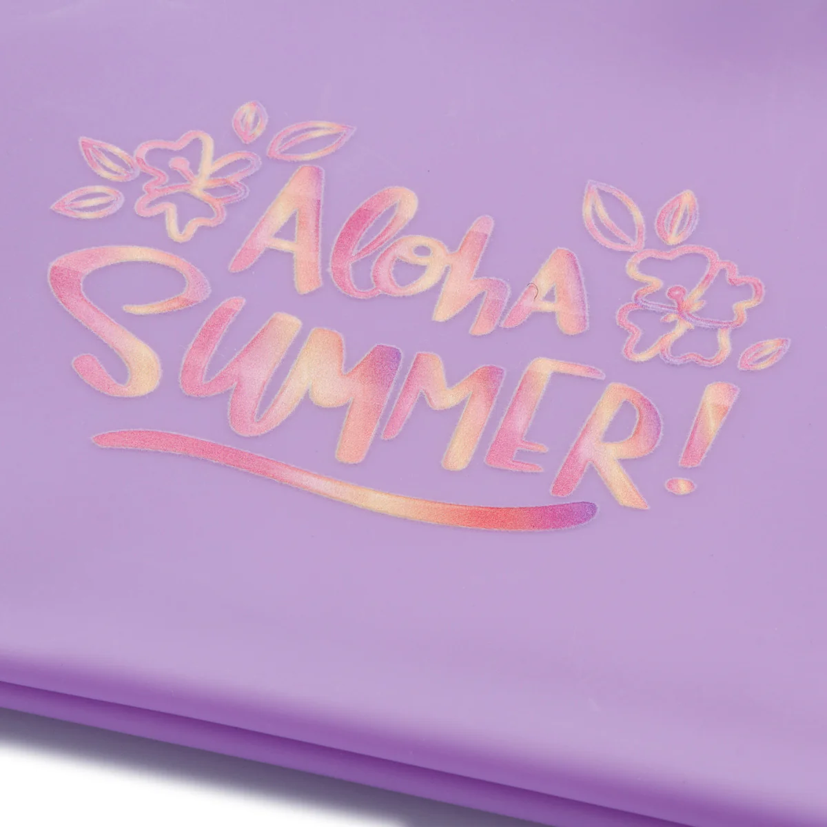 Pochette da mare donna lilla con scritta "Aloha Summer" Lora Ferres - Image 2